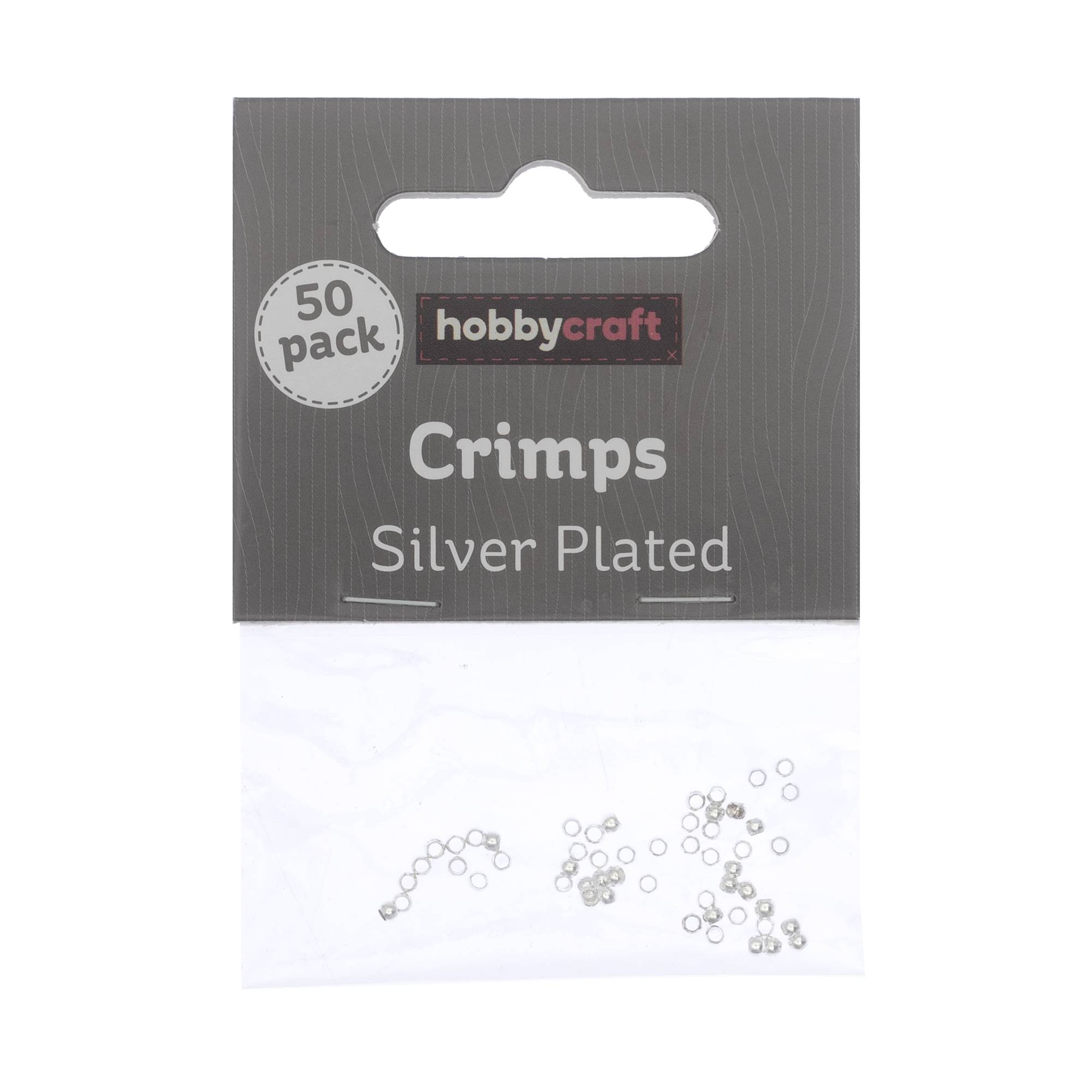 Silver Plated Crimps 2mm 50 Pack