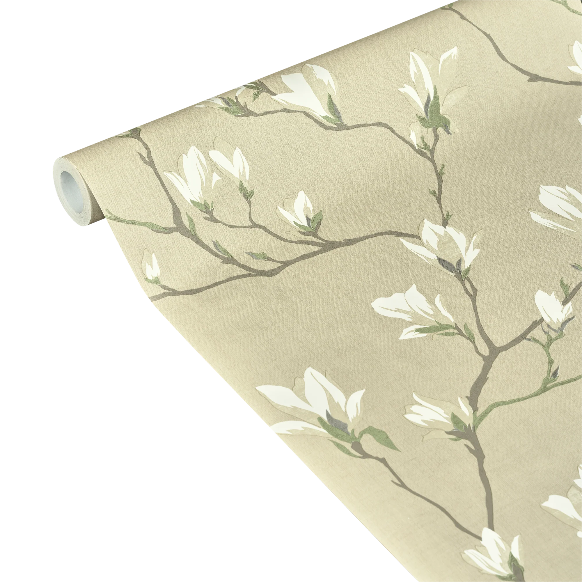 LAURA ASHLEY Papier peint intissé MAGNOLIA GROVE sable beige