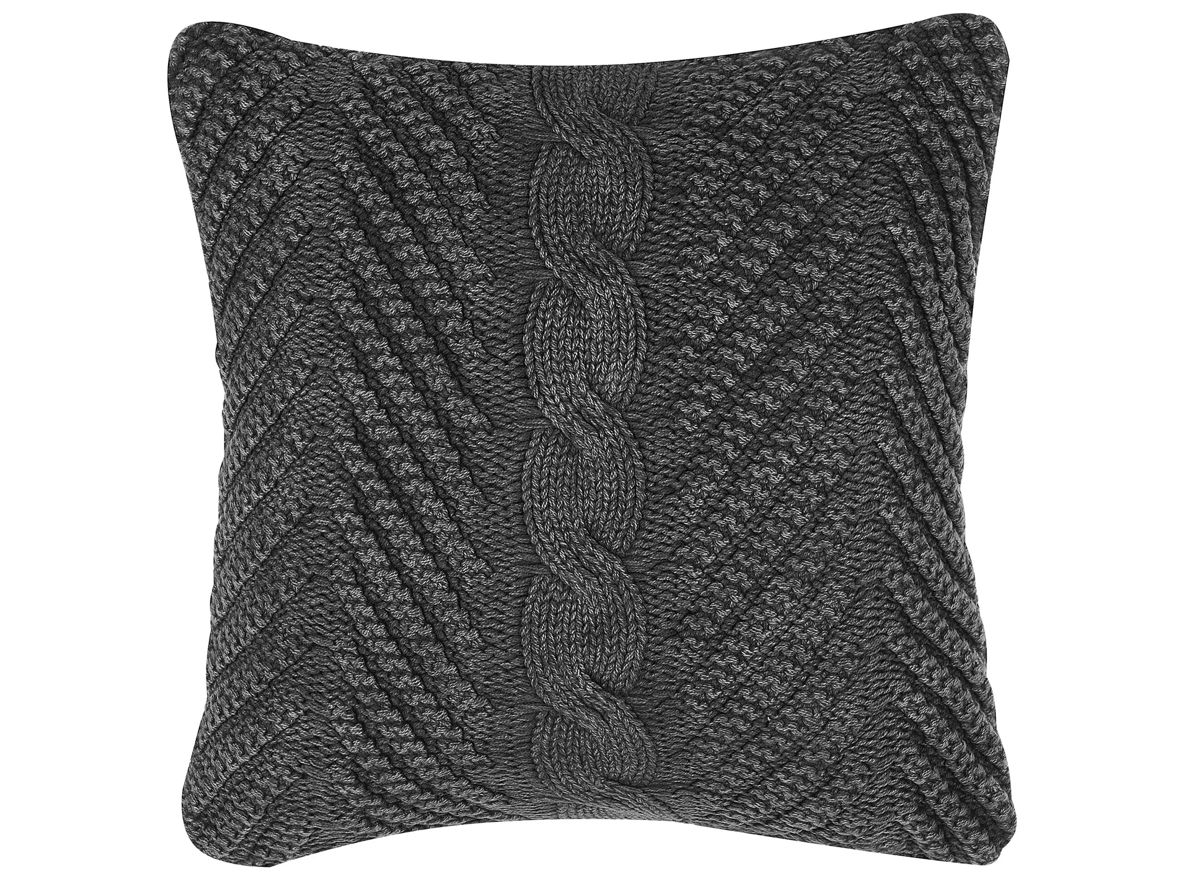 Throw Cushion KONNI Cotton 45 x 45 cm Grey Chevron Pattern