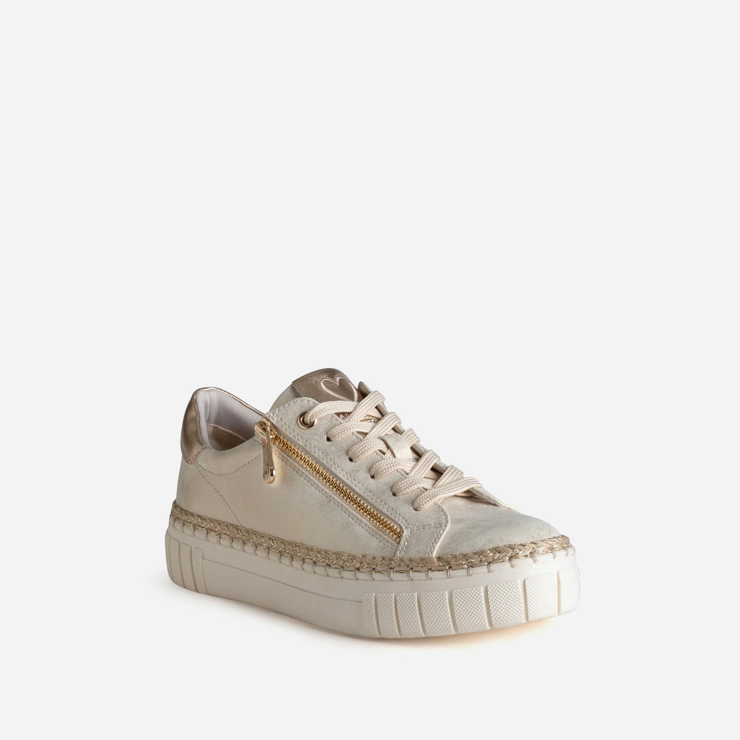 Tennis MARCO TOZZI beige doré détail corde