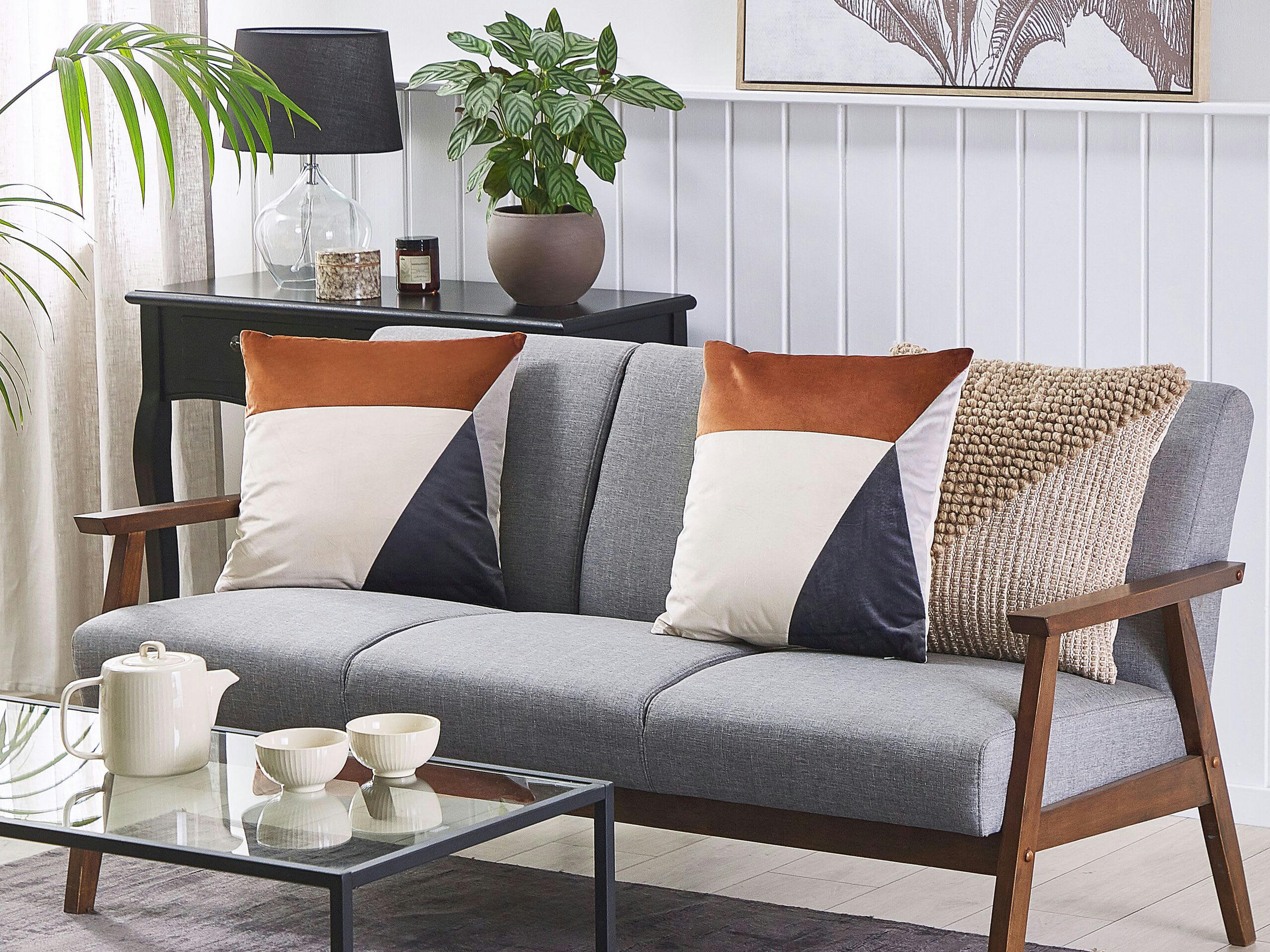 CAMPSIS - Lot de 2 coussin décoratifs en multicolore 45x12cm