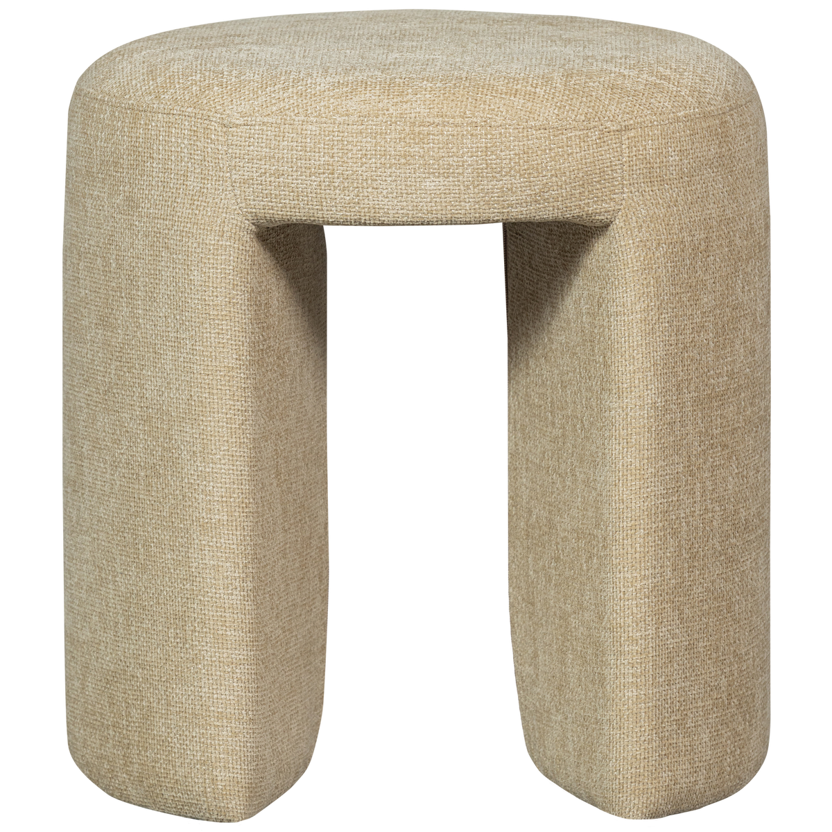 WOOOD kruk Charlie - Chenille - Naturel - 47x45x45