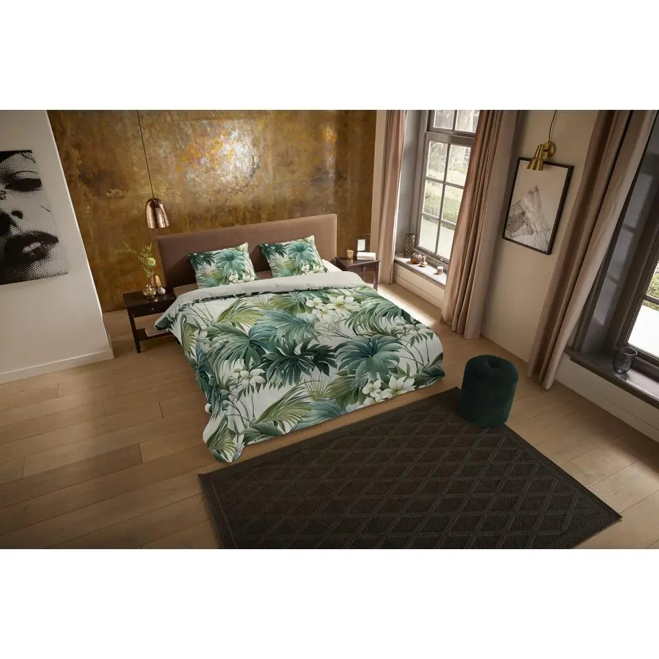 Pure Tropische Bloei Dekbedovertrek Groen-1-persoons (140 x 200/220...