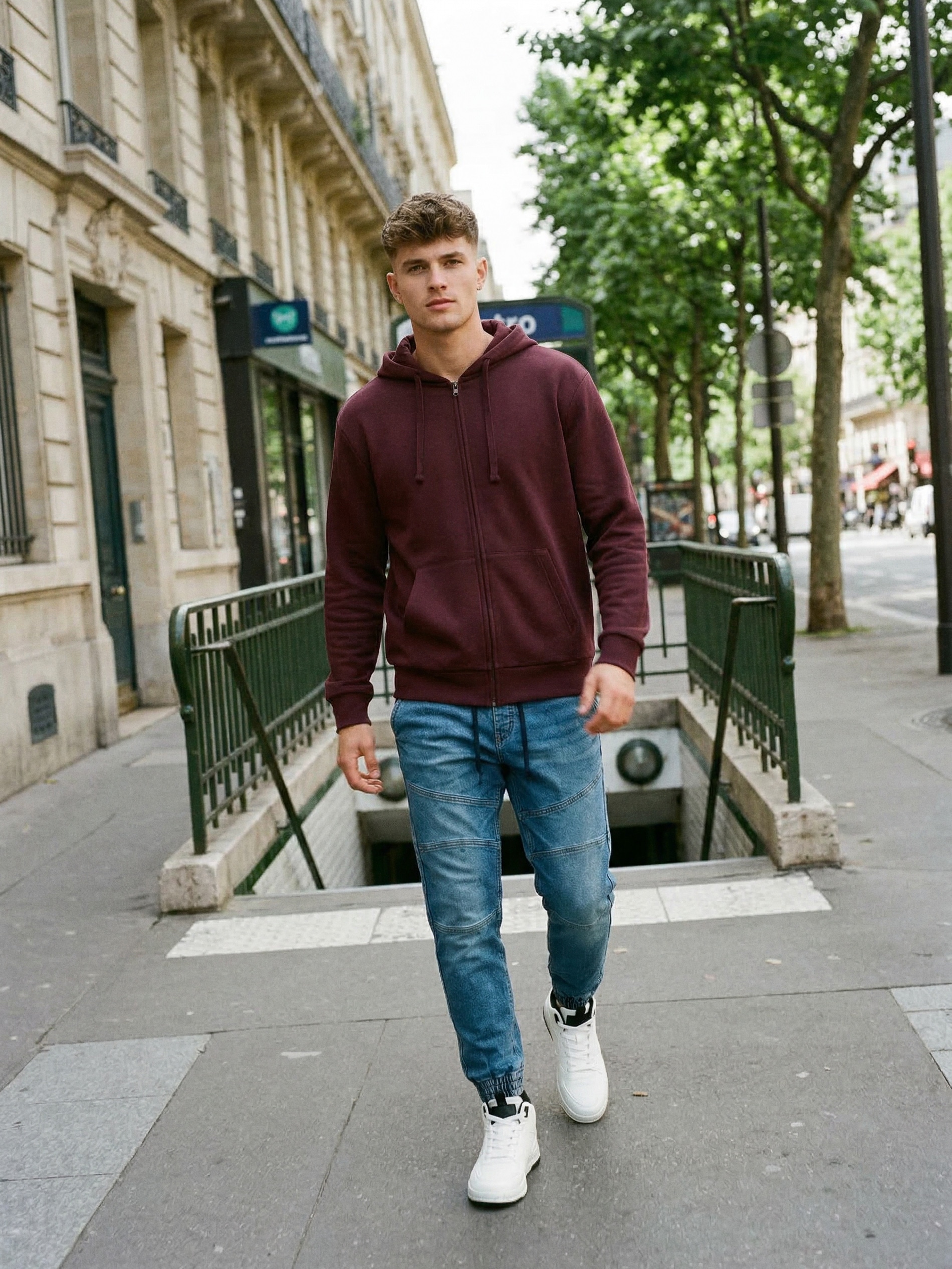 Rozpinana bluza z kapturem
