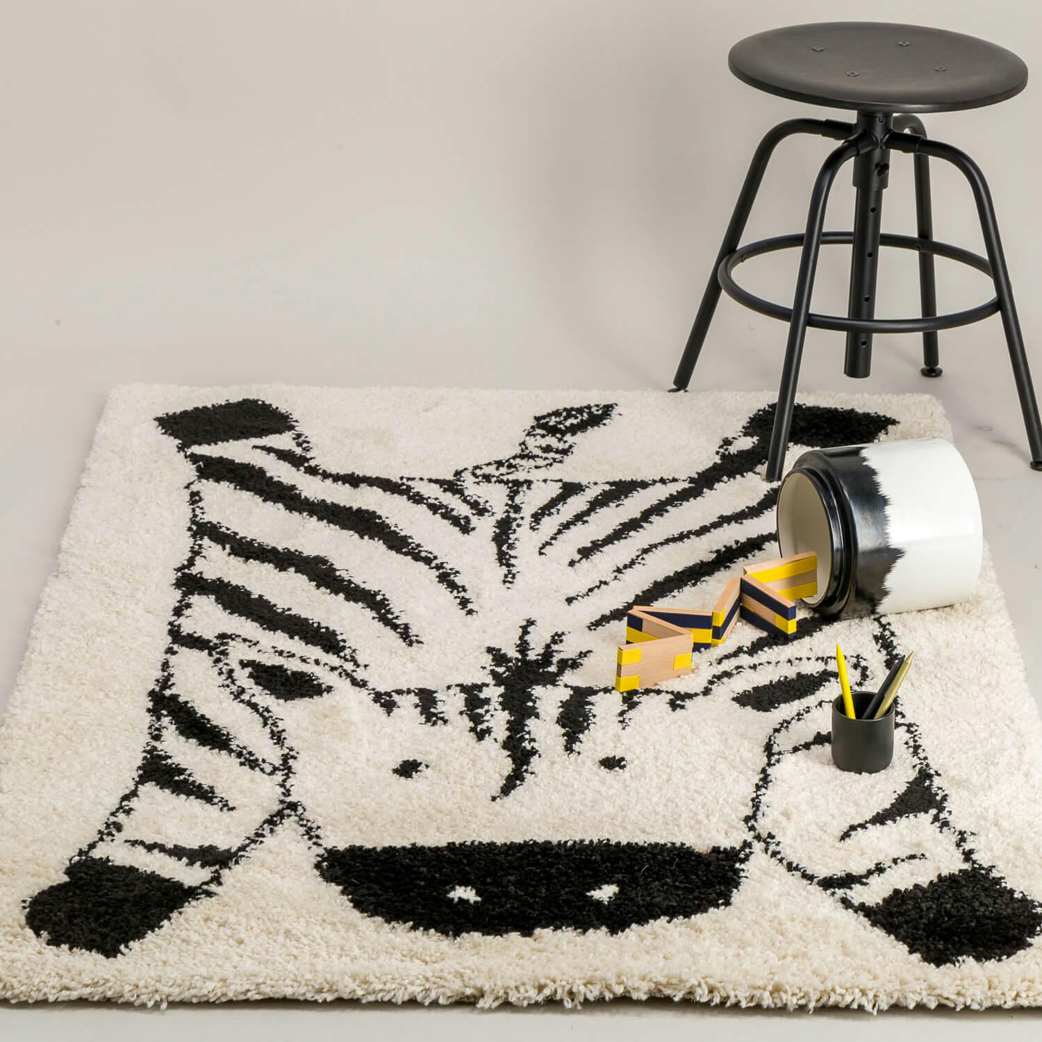 ZEBRA - Tapis enfant petit zebre ultra-confort 80x150, OEKO-TEX®