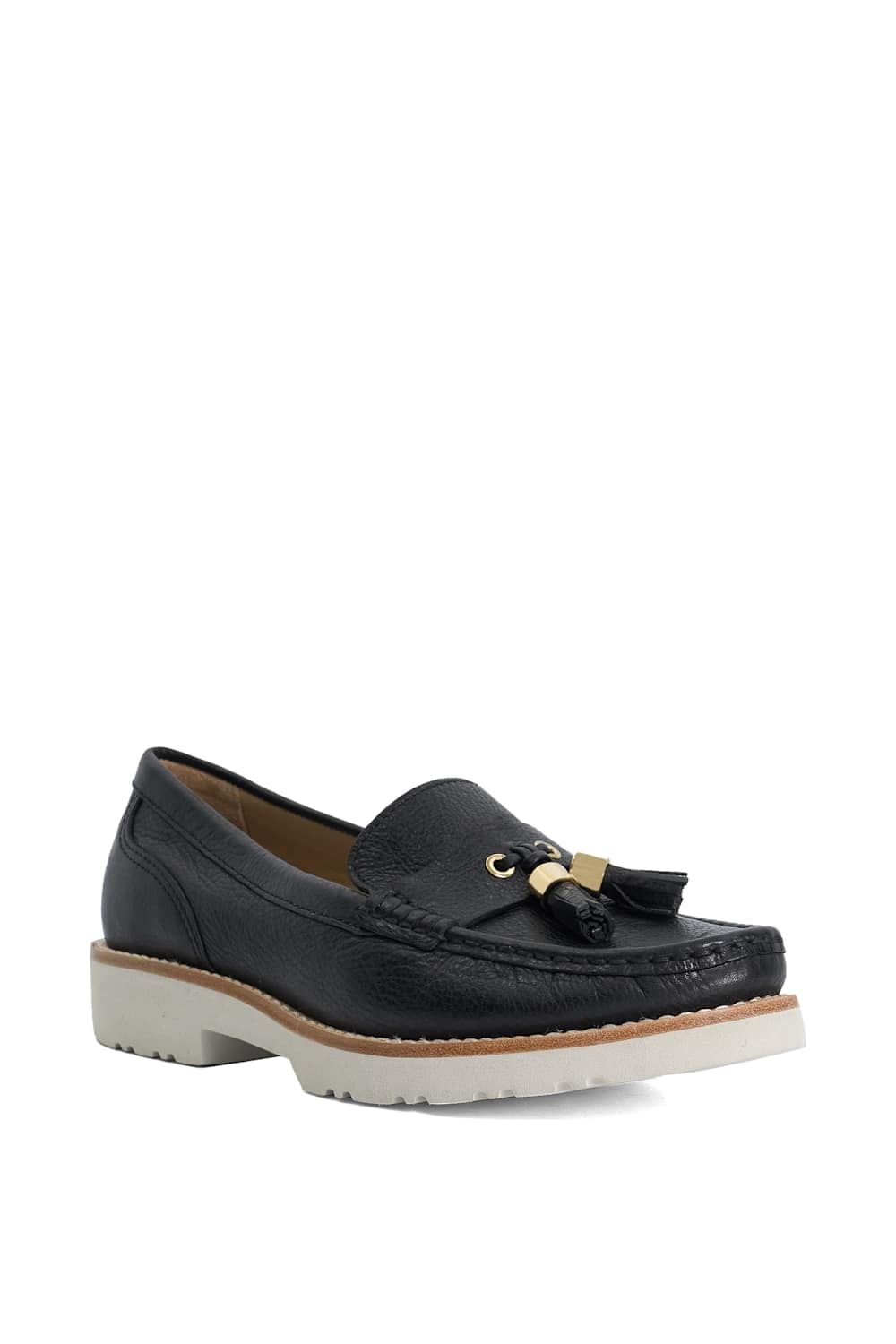 Dune London Wide Fit 'Gwen' Leather Loafers