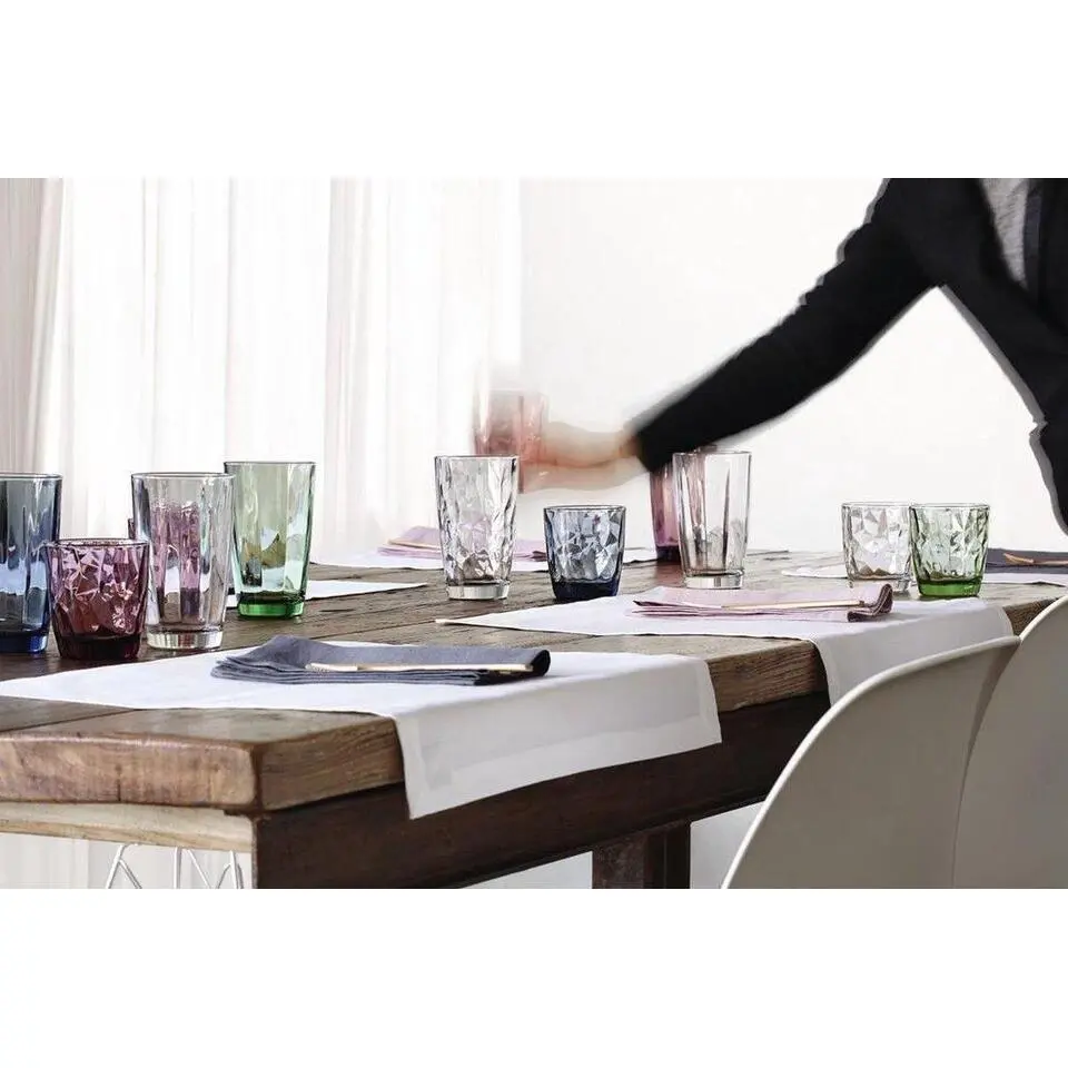 Bormioli Rocco Diamond waterglas - 39 cl - Blauw - Set-6