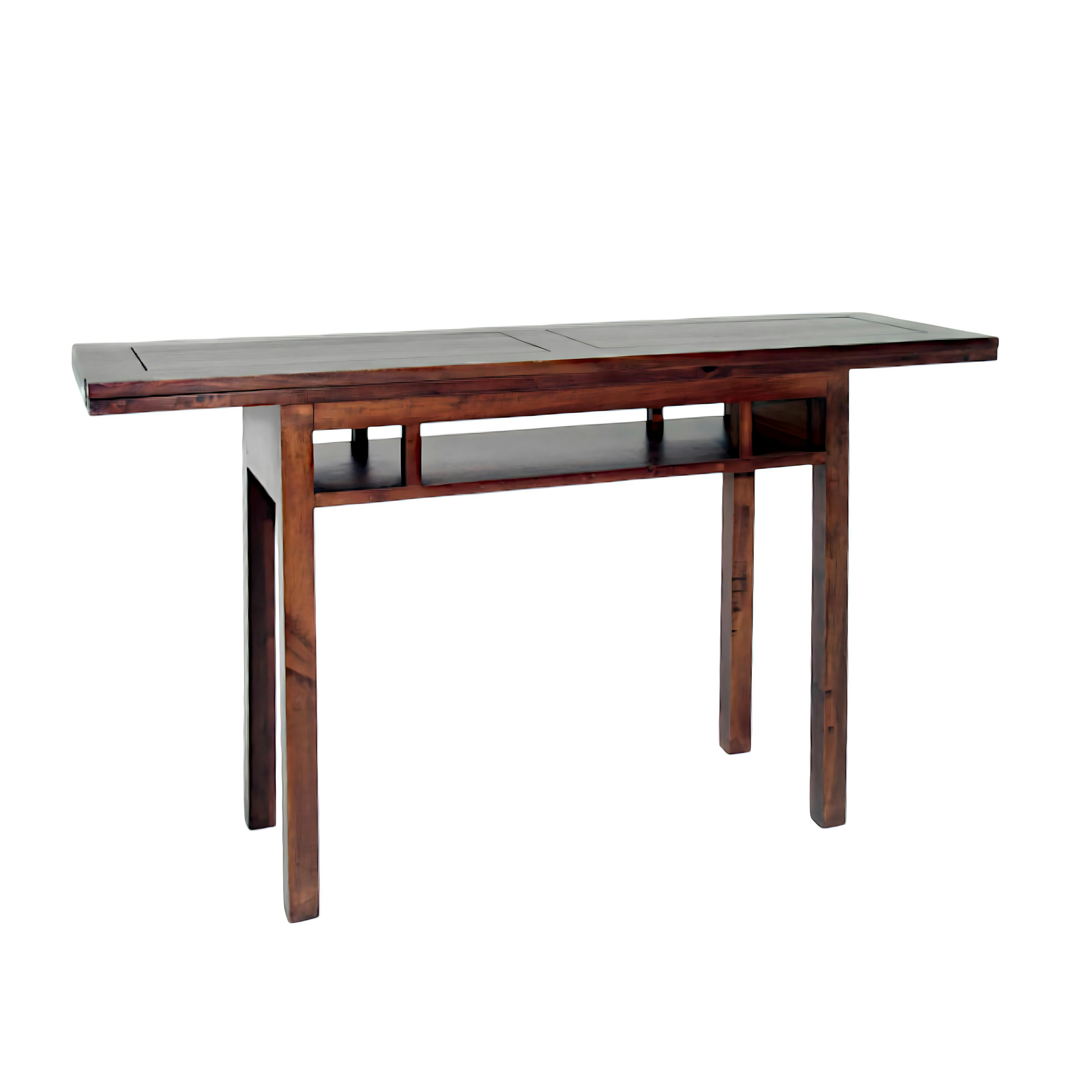 Console extensible en table repas hévéa 140cm HELENA