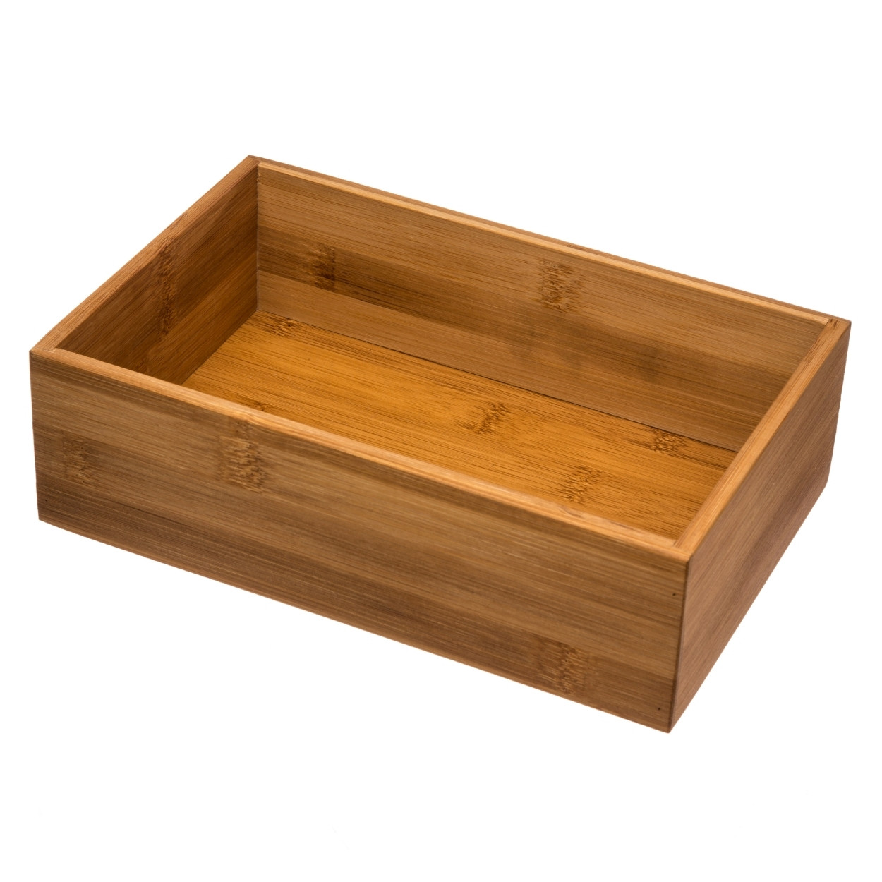 Bambusowy organizer do szuflady pudełko na drobiazgi 15x23x7 cm