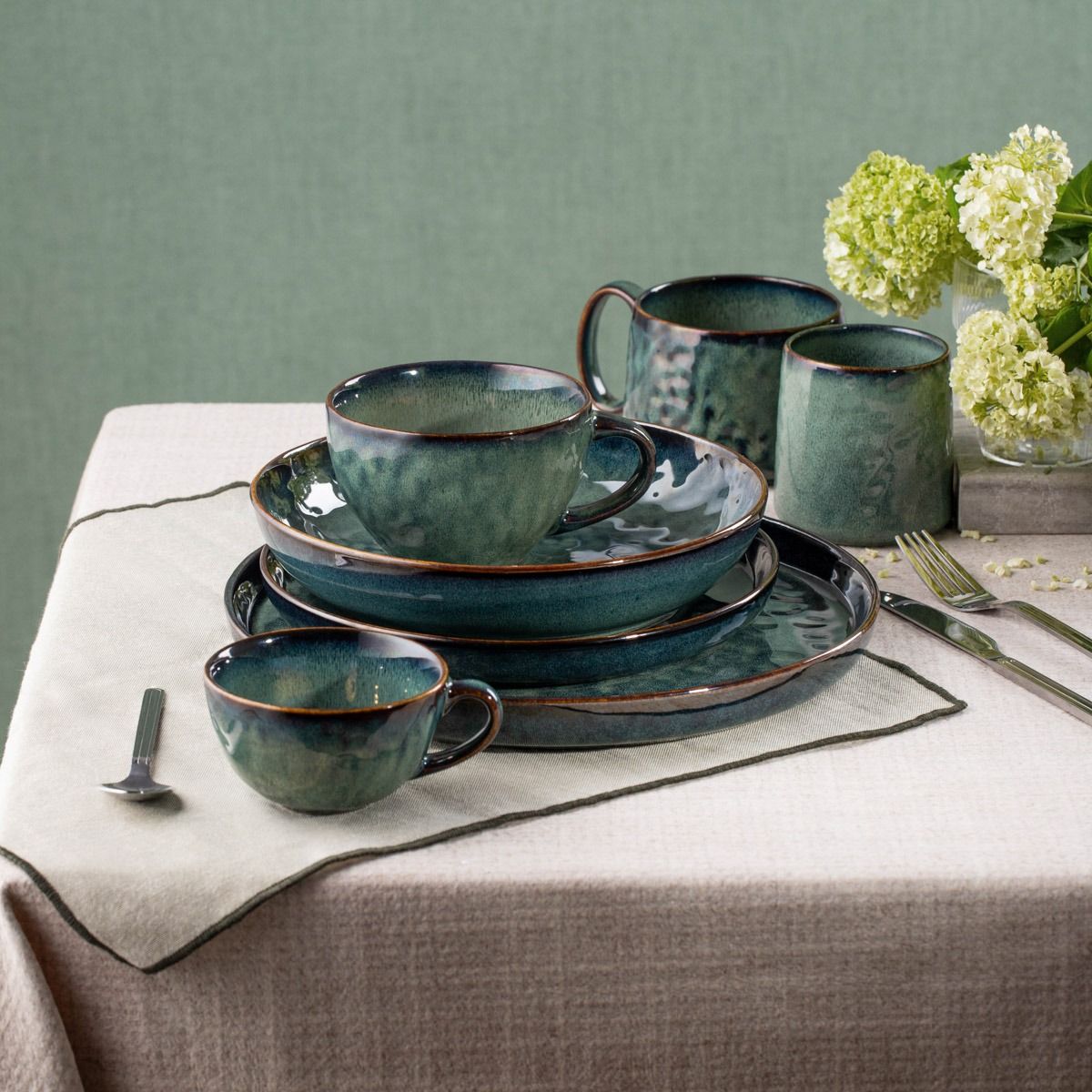 Talerz MIDO głęboki turkusowy 21,5 cm