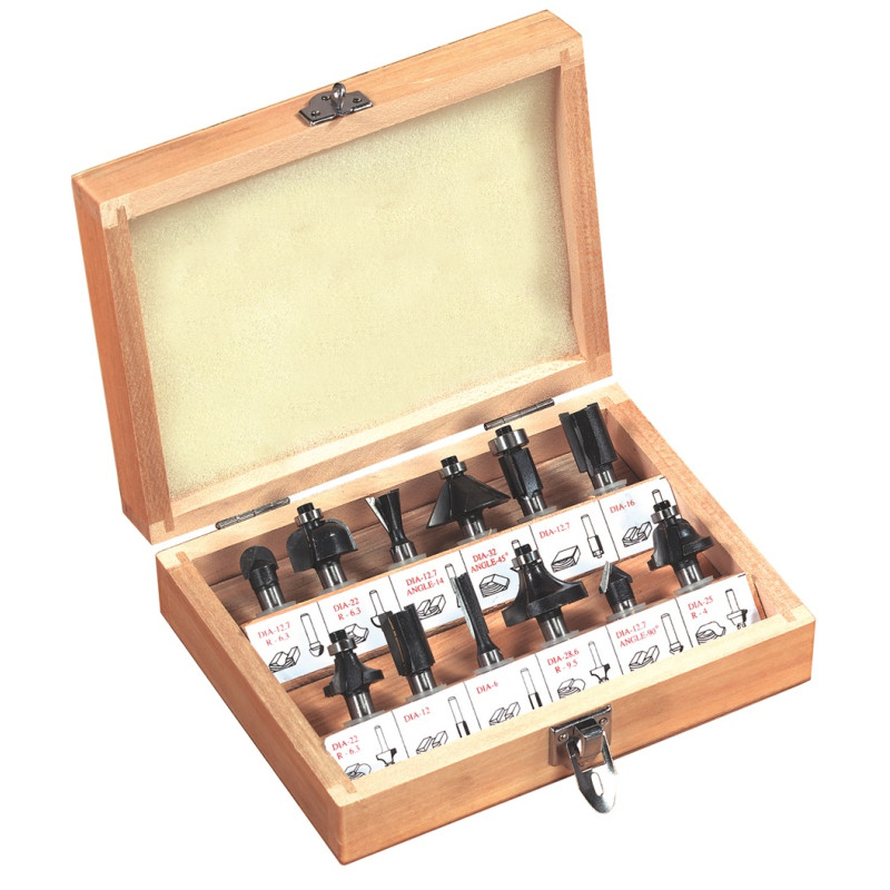 Coffret de fraises pour défonceuse 12 pièces FAR TOOLS