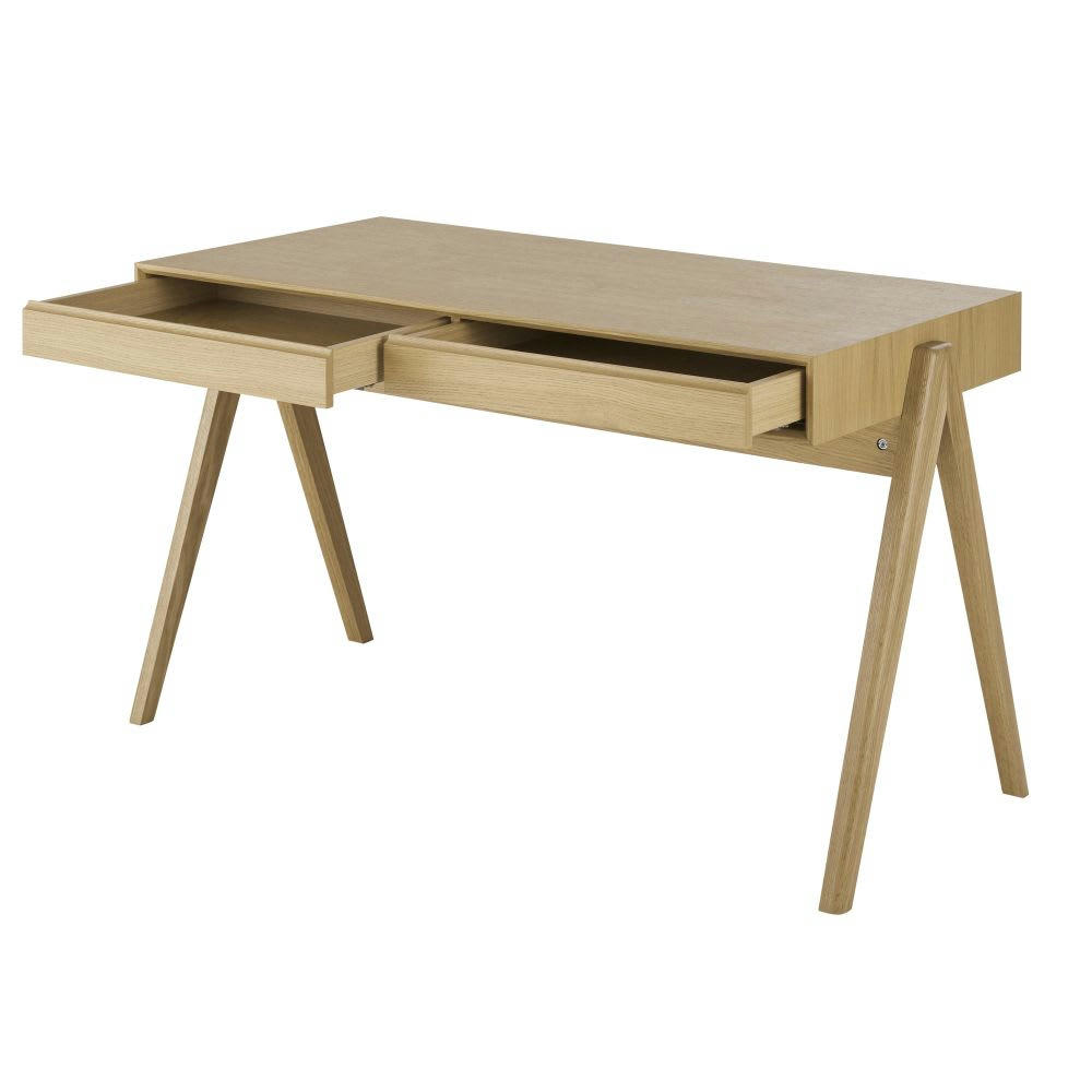 Greenoak Business - Bureau professionnel 2 tiroirs éco-conçu