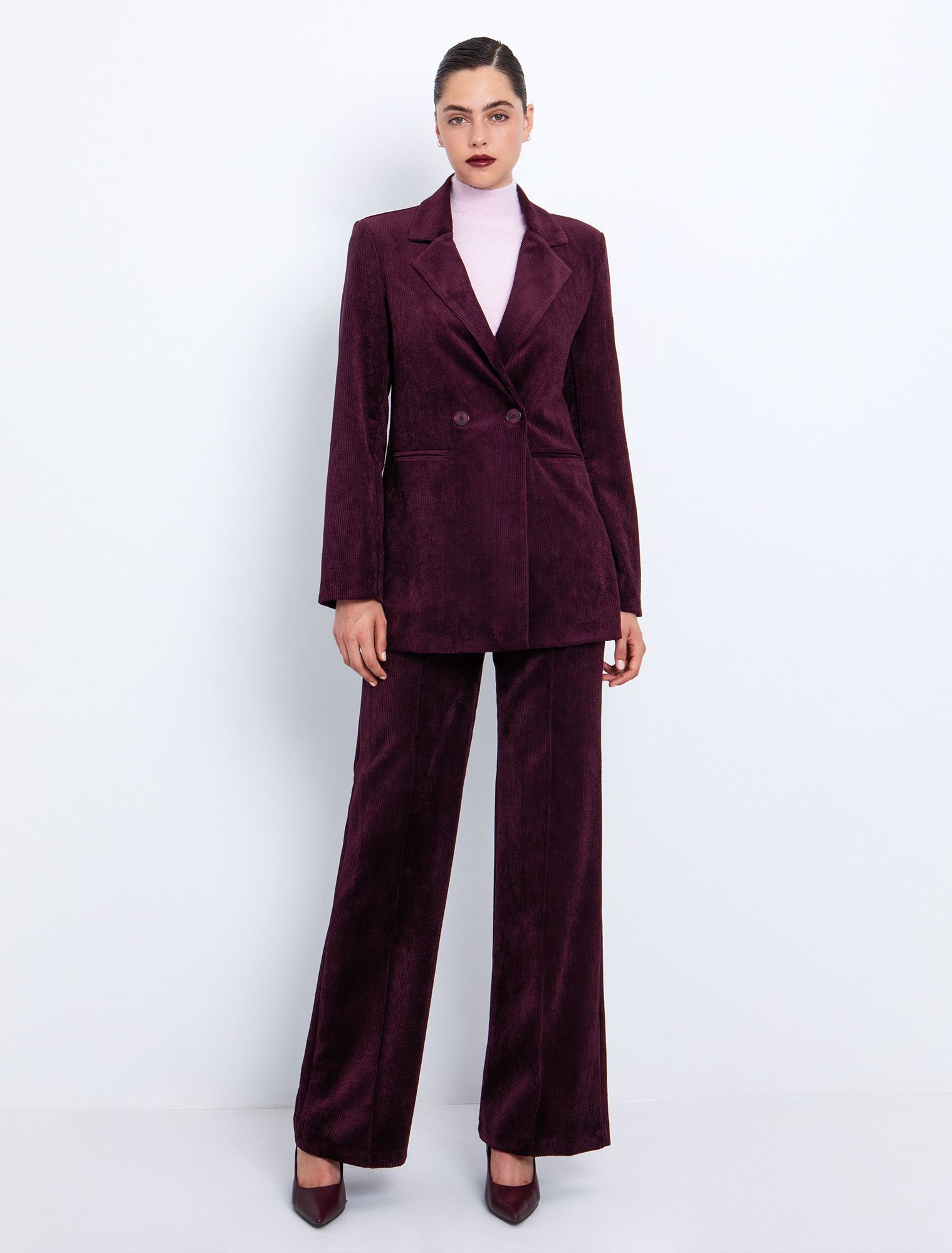 Κοτλέ σακάκι σταυρωτό