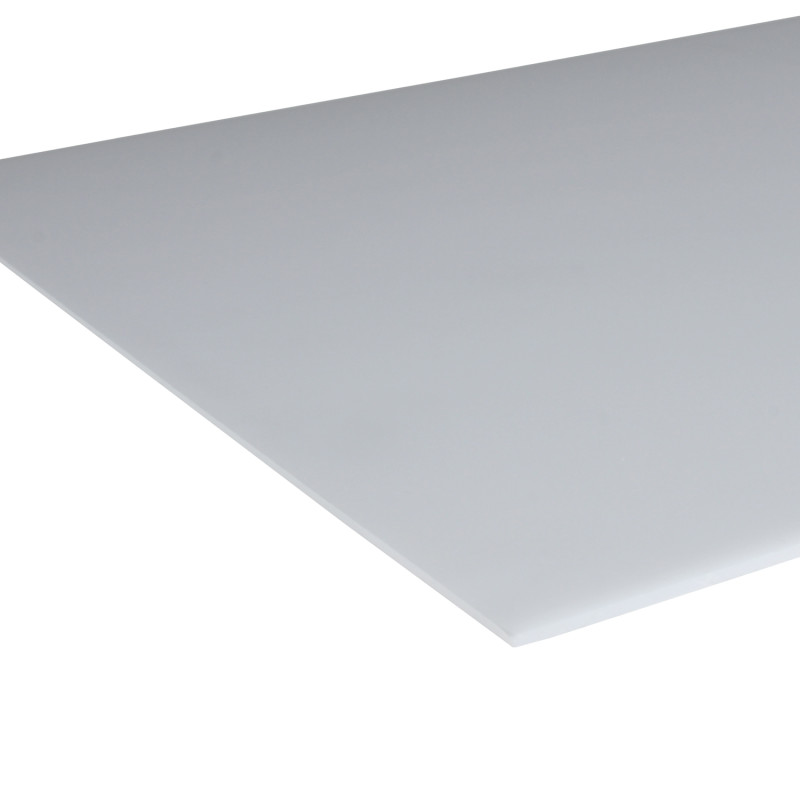 Plaque Lisse opale en polystyrène 2,5 mm 0,5 x 1 m