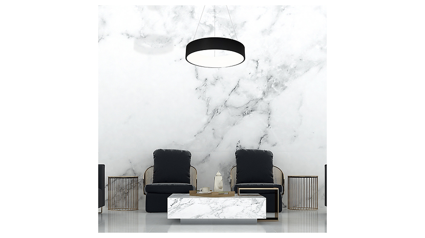 Lampa wisząca Ohio LED metalowa czarno-biała