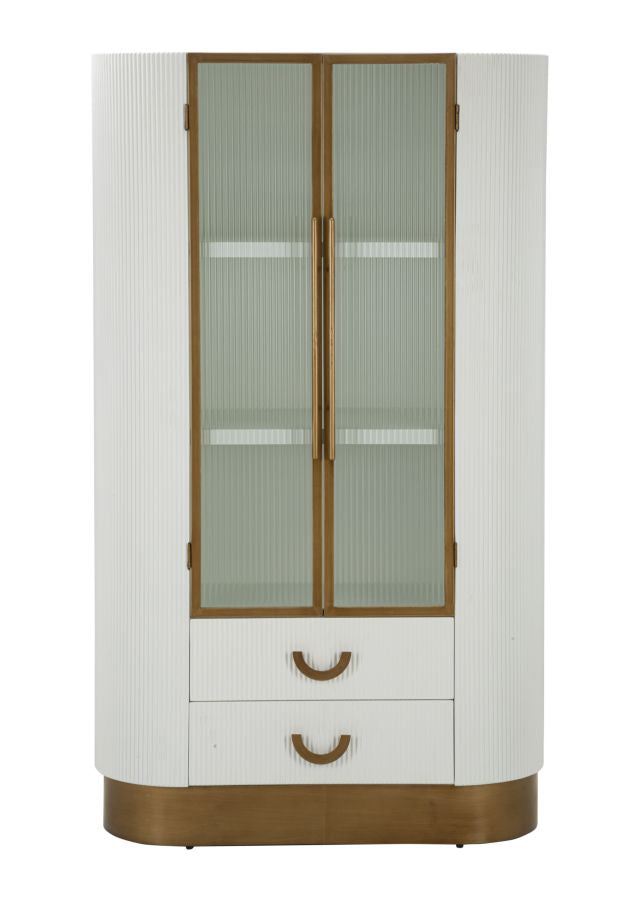 Mauro Ferretti Tolosa Houten vitrine wit en bruin