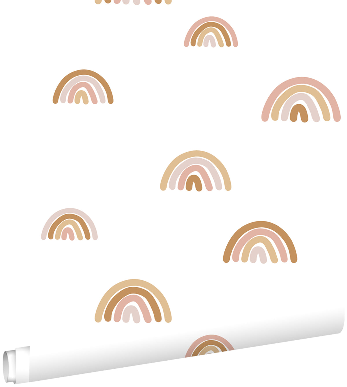 ESTAhome behang regenboogjes terracotta roze - 53 cm x 10.05 m - 139253