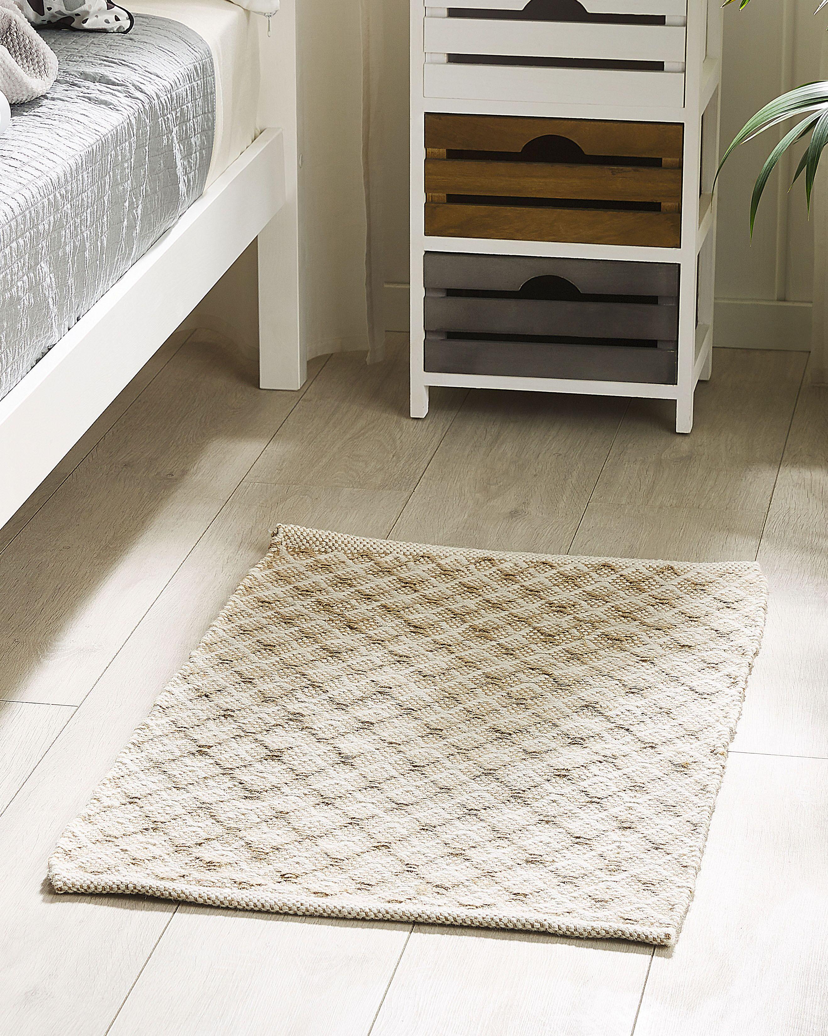 Rug AKBEZ Light Beige 50 x 80 cm Jute
