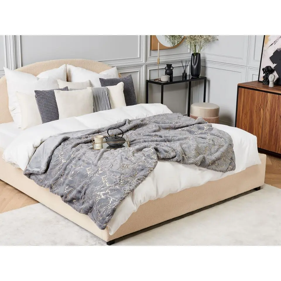 GODAVARI - Plaid - Grijs - 150 x 200 cm - Polyester