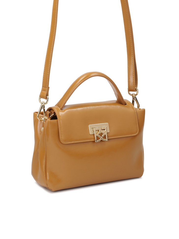 Light brown leather handbag