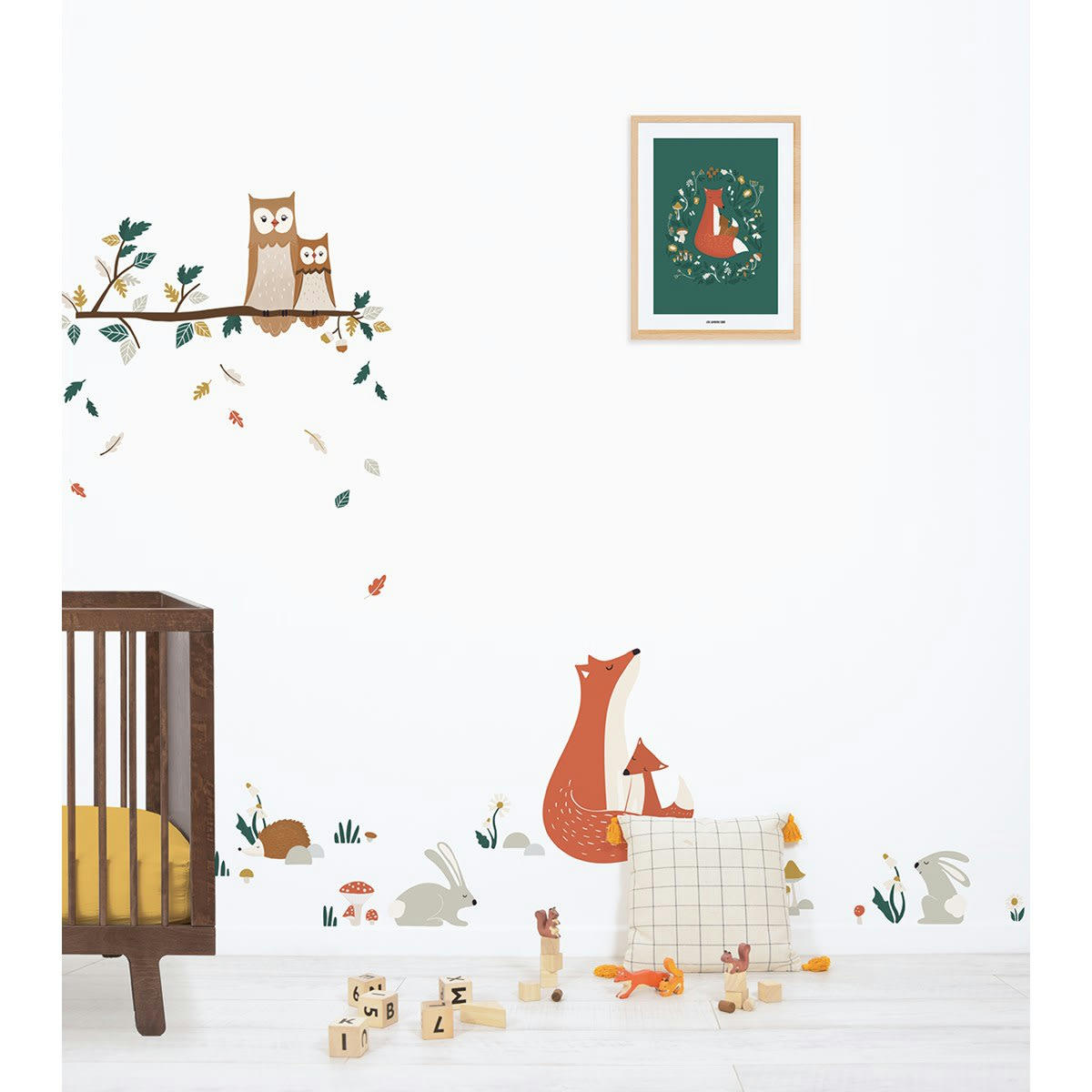 HAPPY FOREST - Stickers renards en Vinyle mat Rouge