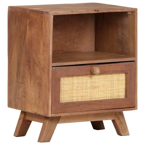 NNEVL Bedside Cabinet 40x30x50 cm Solid Mango Wood