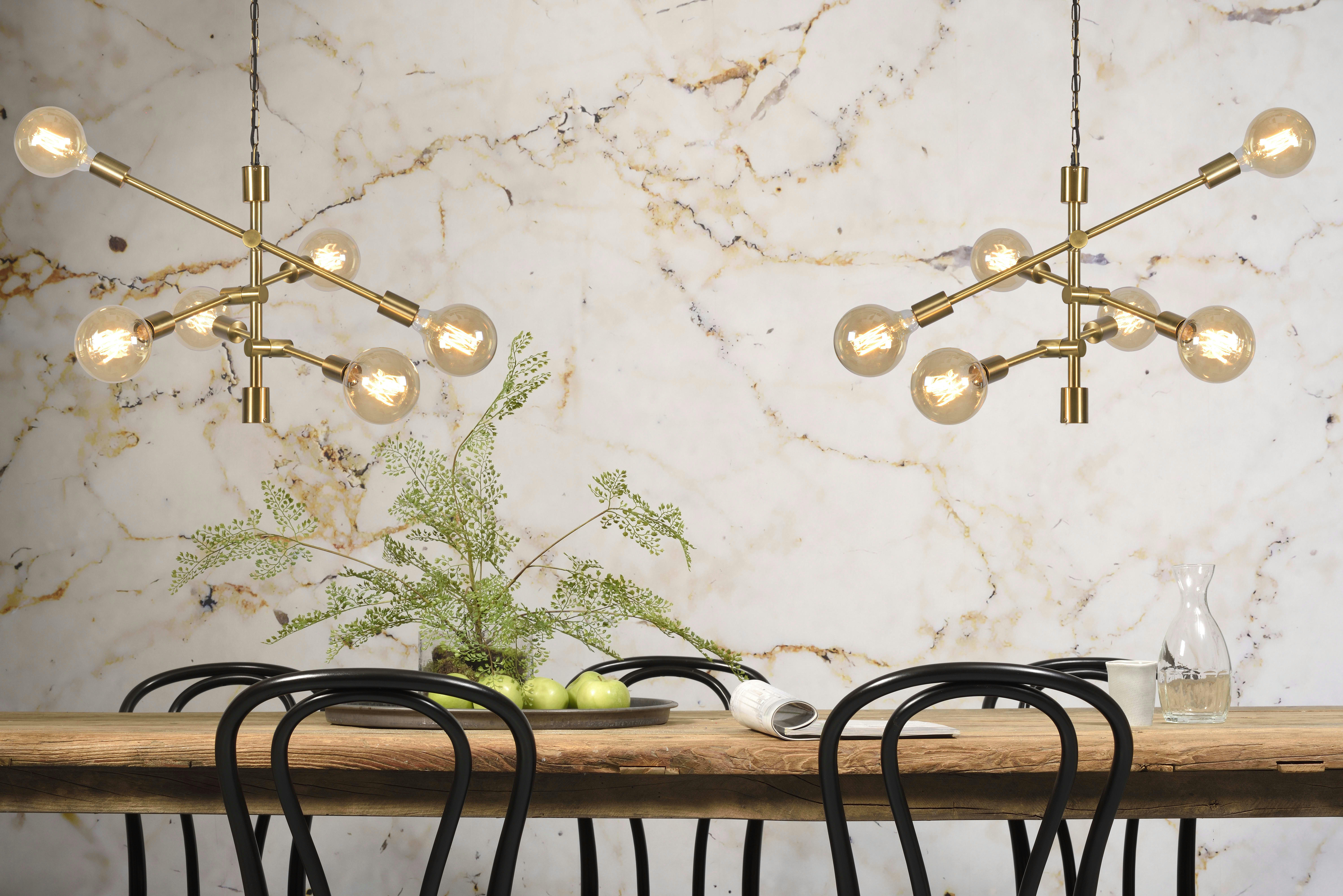 NASHVILLE - Suspension dorée 6 lumières