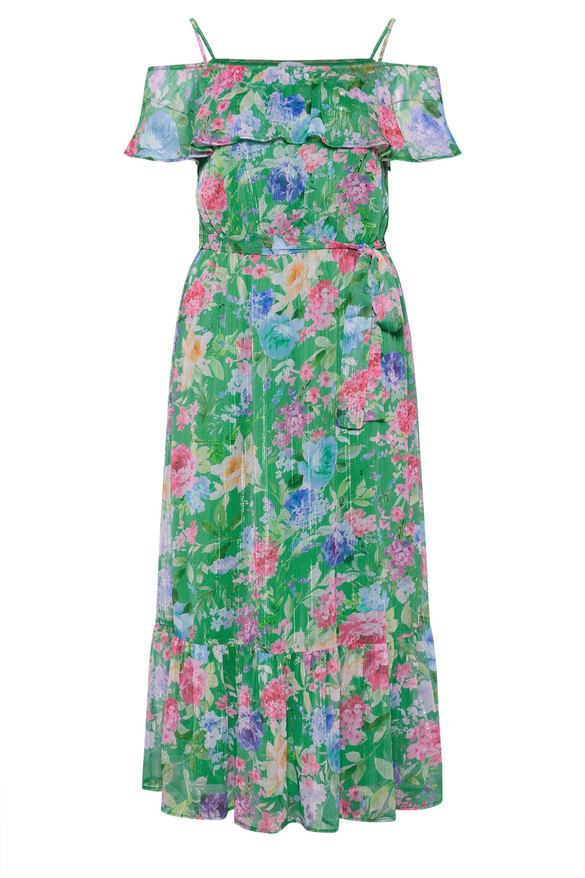 Yours Floral Cold Shoulder Dress