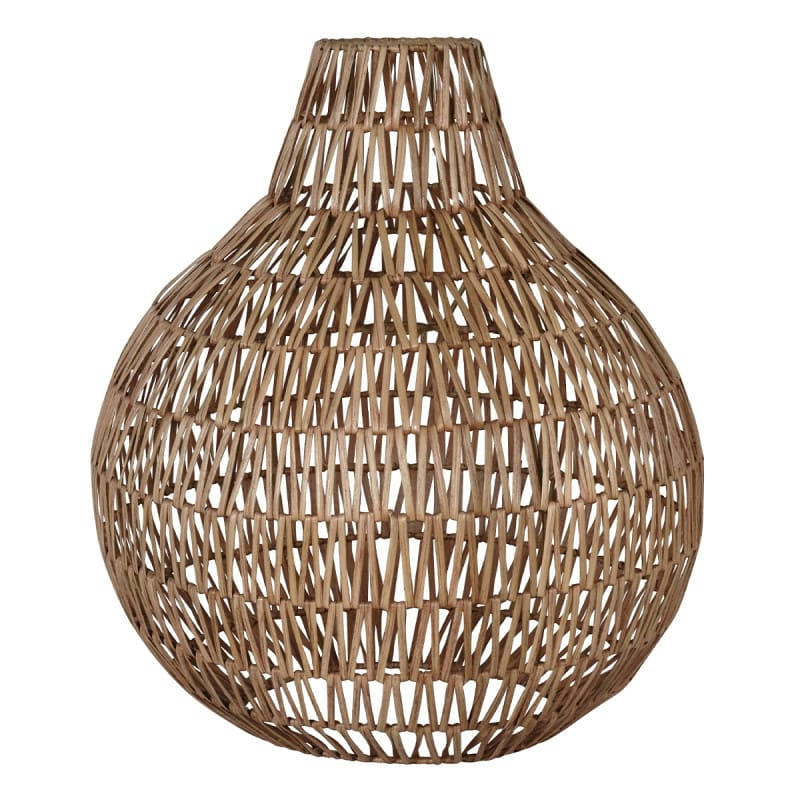 - Abat-jour rond en rotin