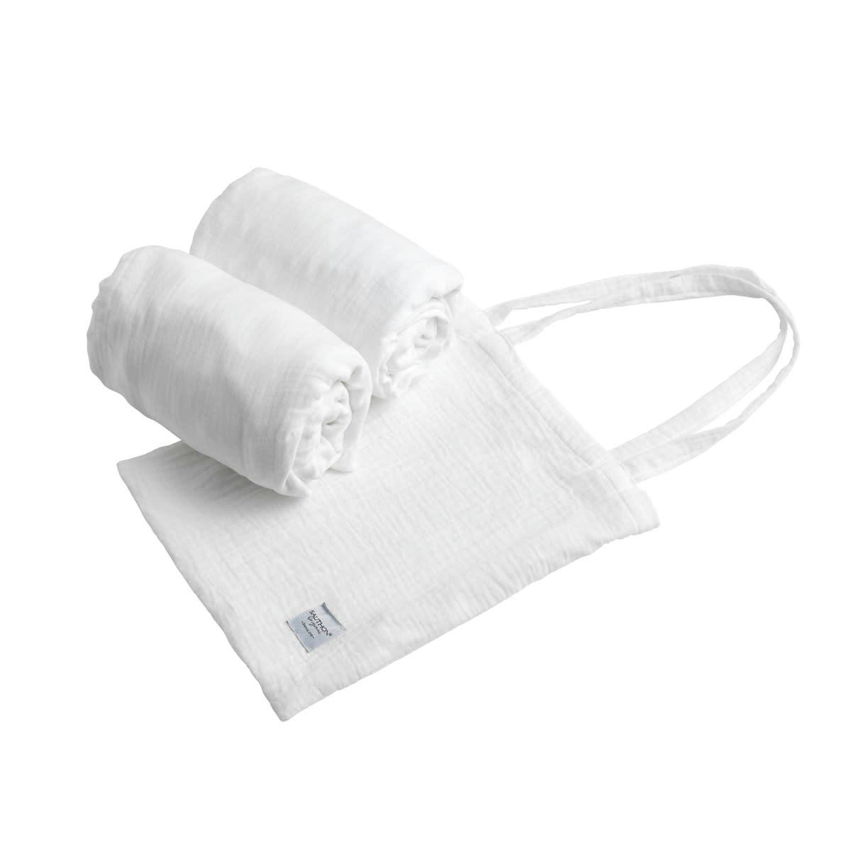 GALOPIN - Lot 2 draps housse lit évolutif 140x70cm en coton