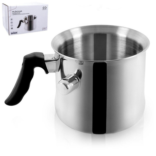 Garnek do gotowania mleka rondelek stalowy 1,5 l