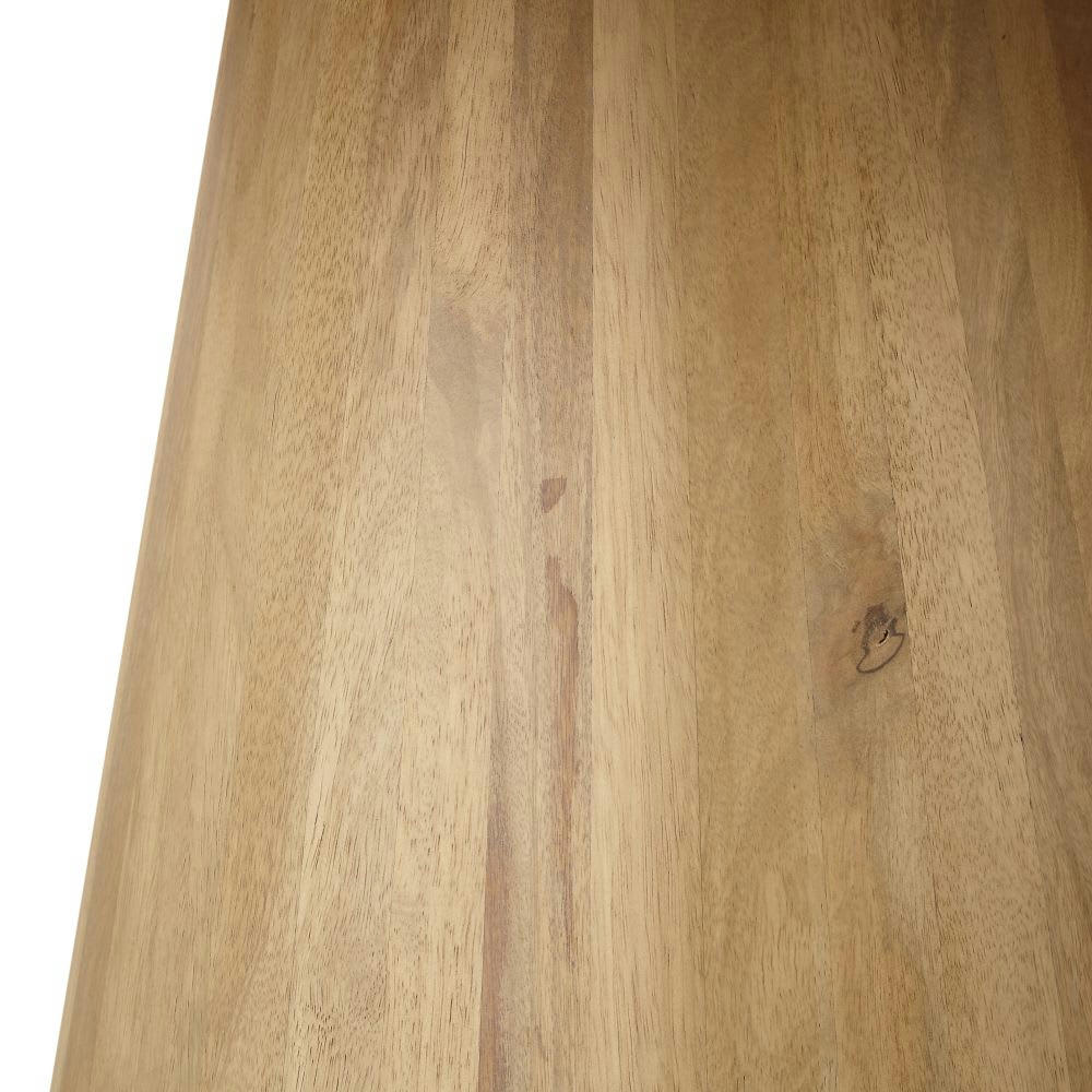 Nogobo - Table à manger ronde en manguier massif blanchi 5/6 personnes D120