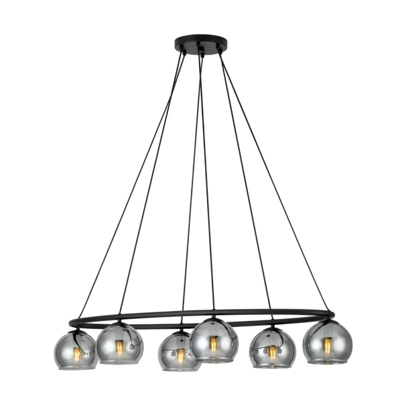 Suspension Daguelle noire E14 6 x 25 W EGLO
