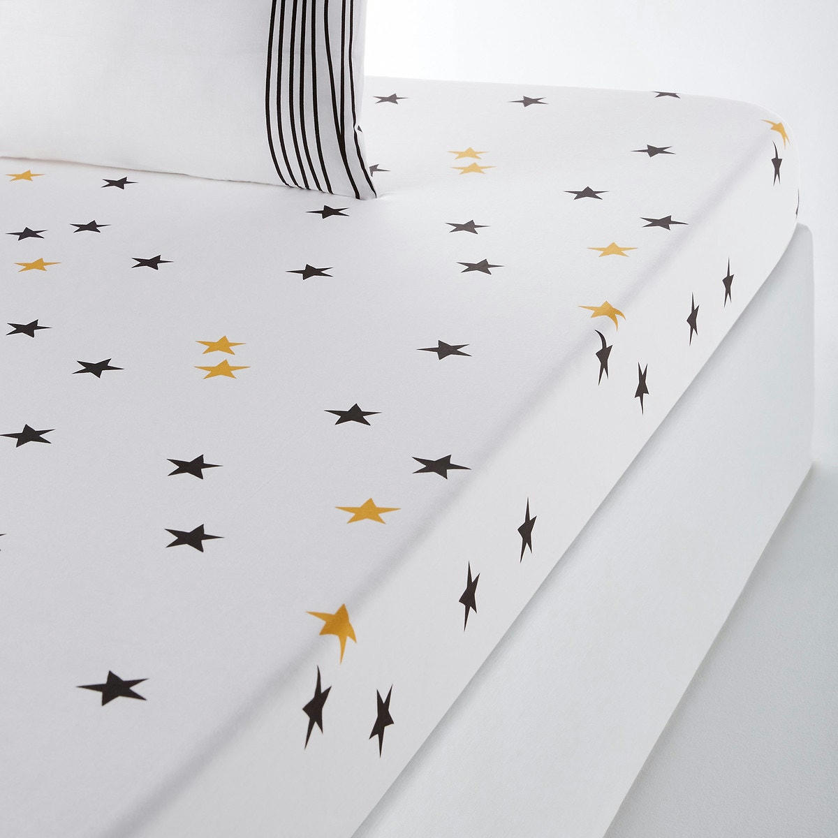 Drap housse pur coton, Fringe