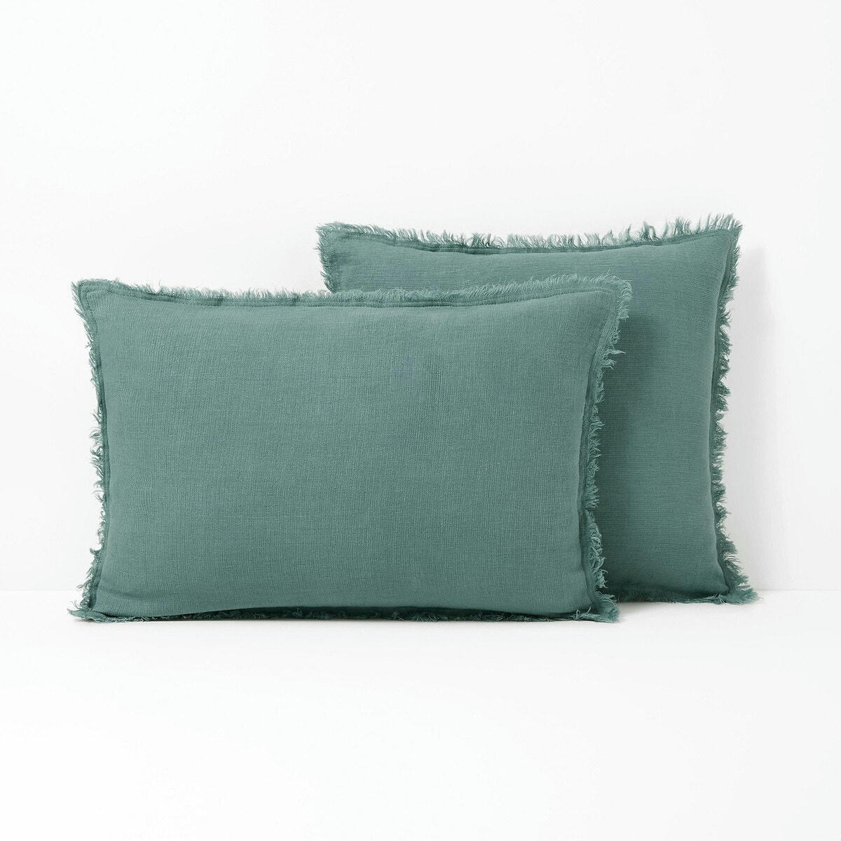 Housse de coussin lin lavé, Linange