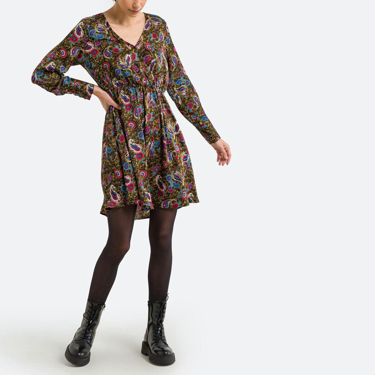 Robe courte imprimé cachemire