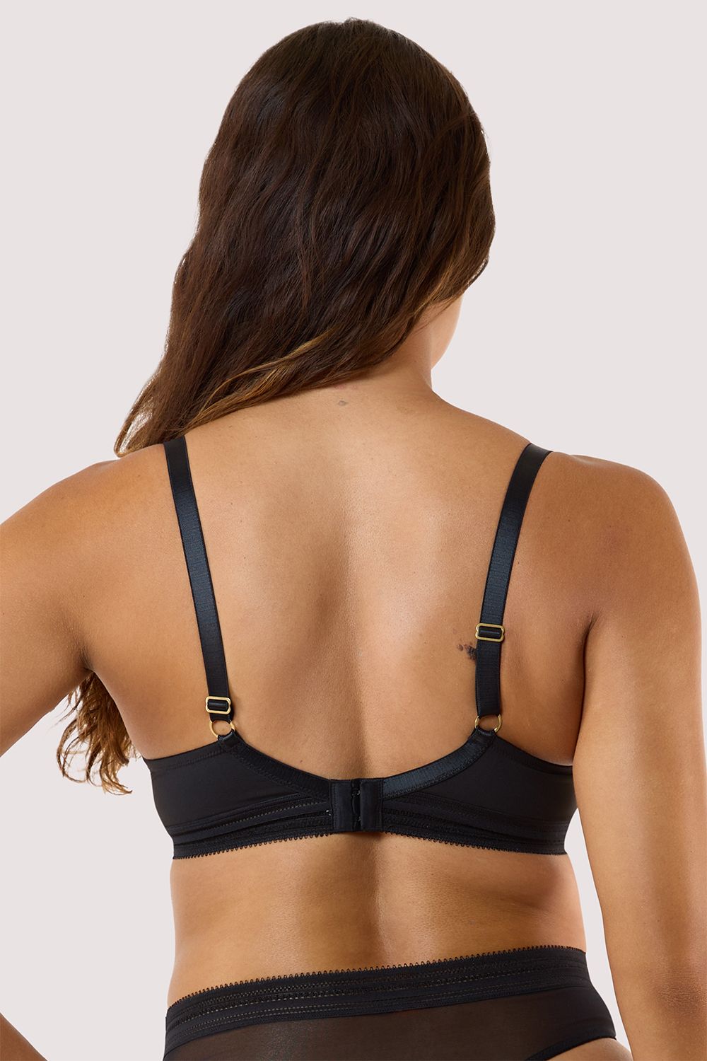 Playful Promises Icon Black Microfiber 'Moulded Cup Bra'