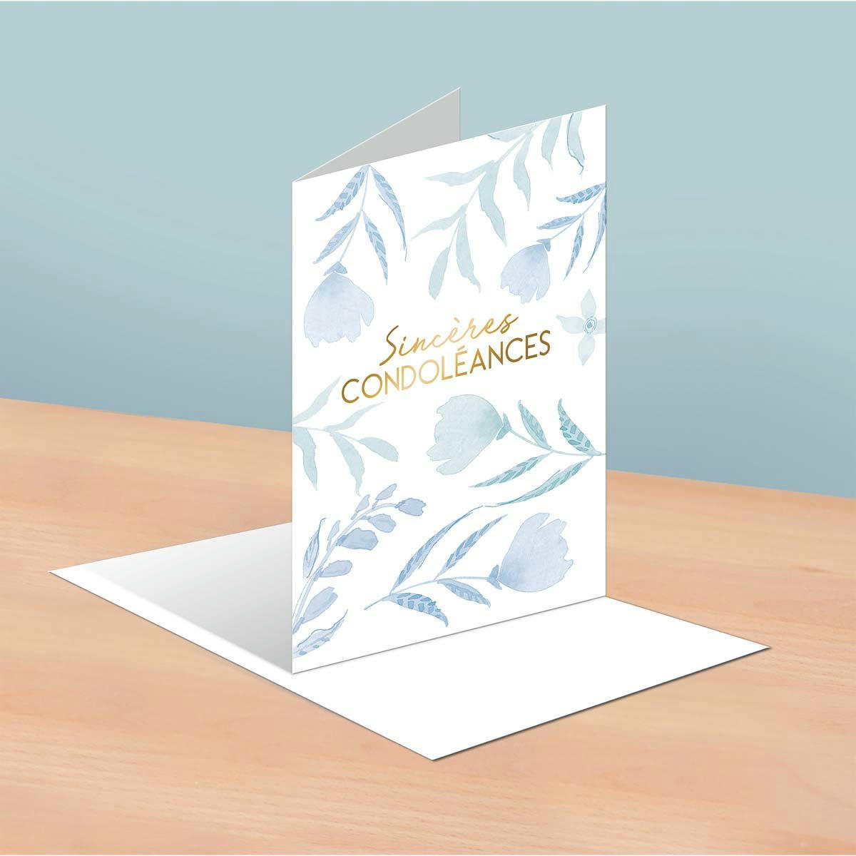 - Carte Sincères Condoléances Or