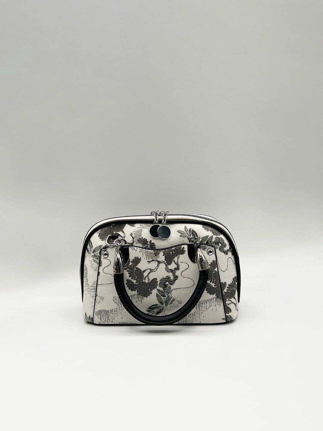 SVNX Floral Print Grab Bag Black White