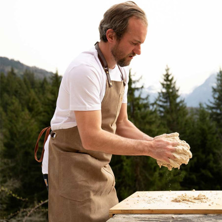 Tablier barbecue coton et cuir n° 325 | Havane - Alaskan Maker