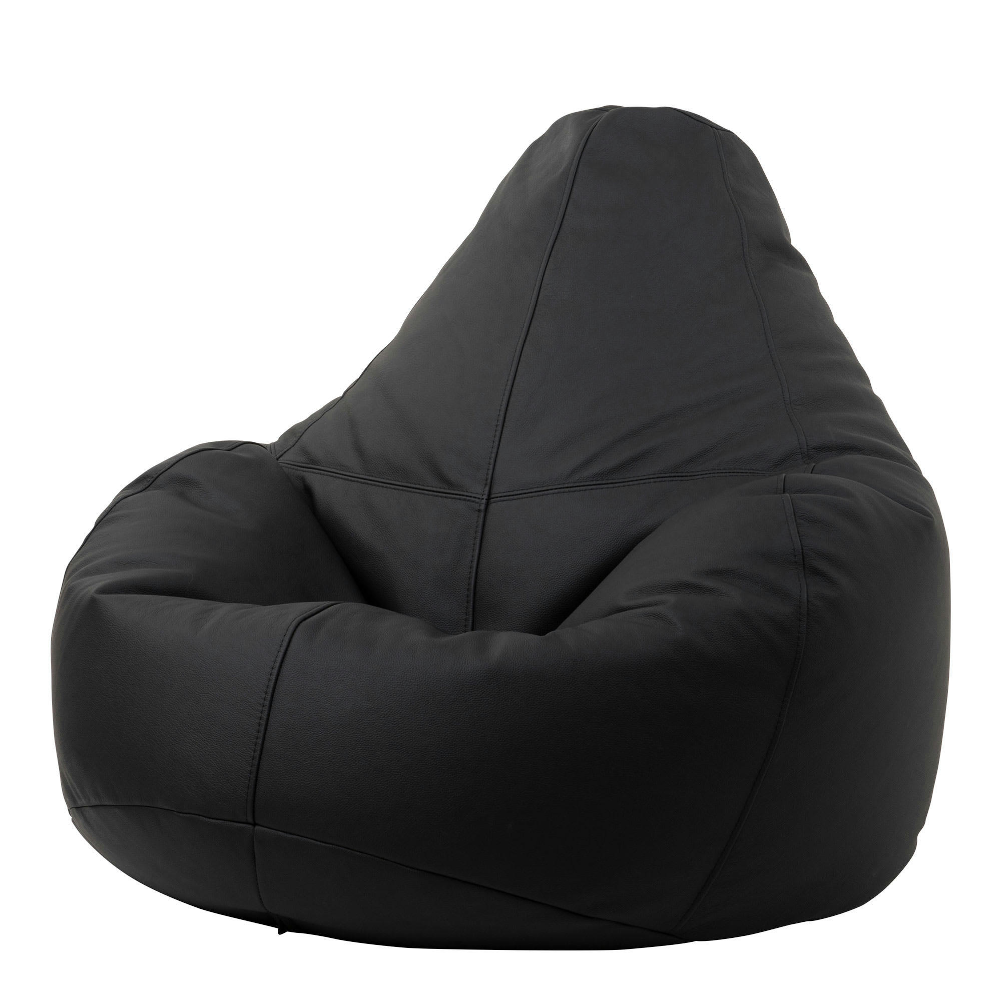 - Pouf inclinable cuir noir