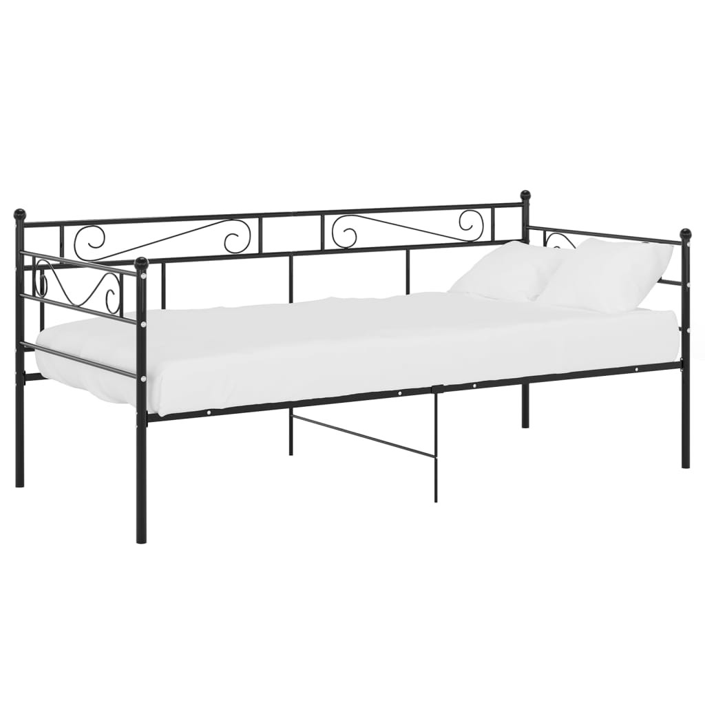 Wersalka Czarny Metal vidaXL