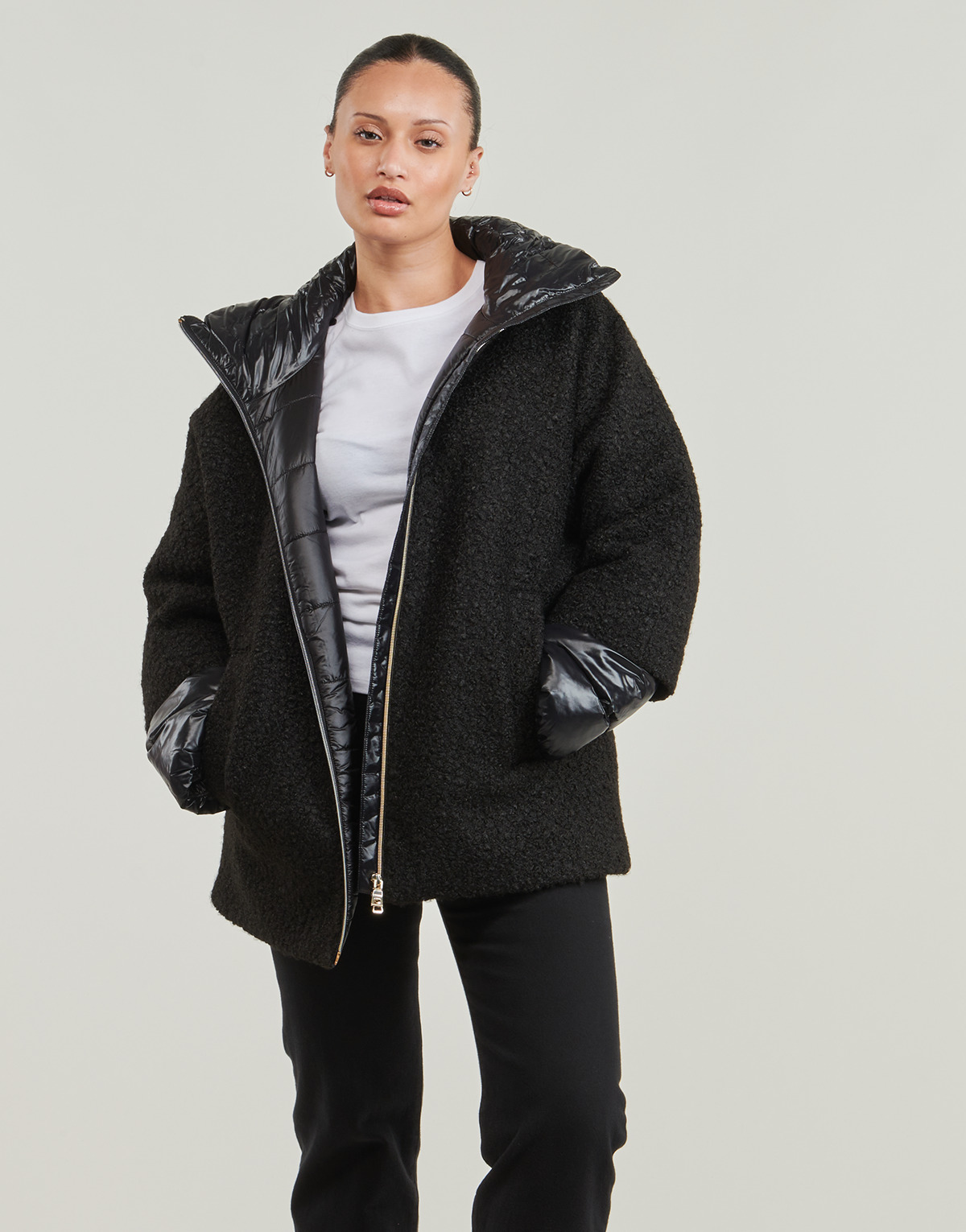 Geox - W CALITHE MID COAT - Black