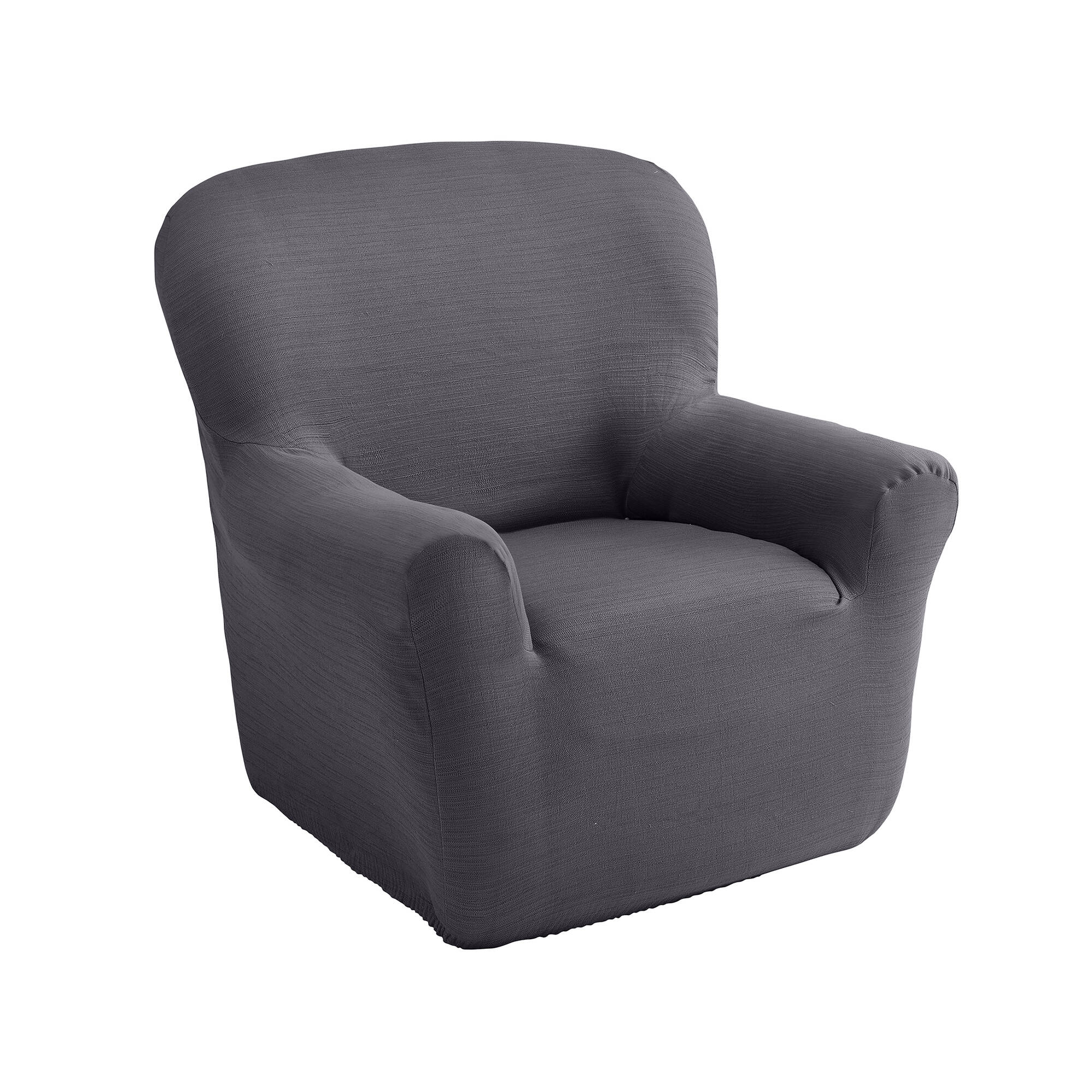 Housse extensible unie canapé fauteuil accoudoirs
