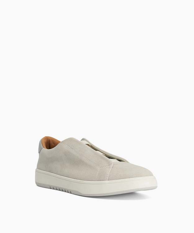 Troys Grey - Troys Lace-less Cupsole Trainers