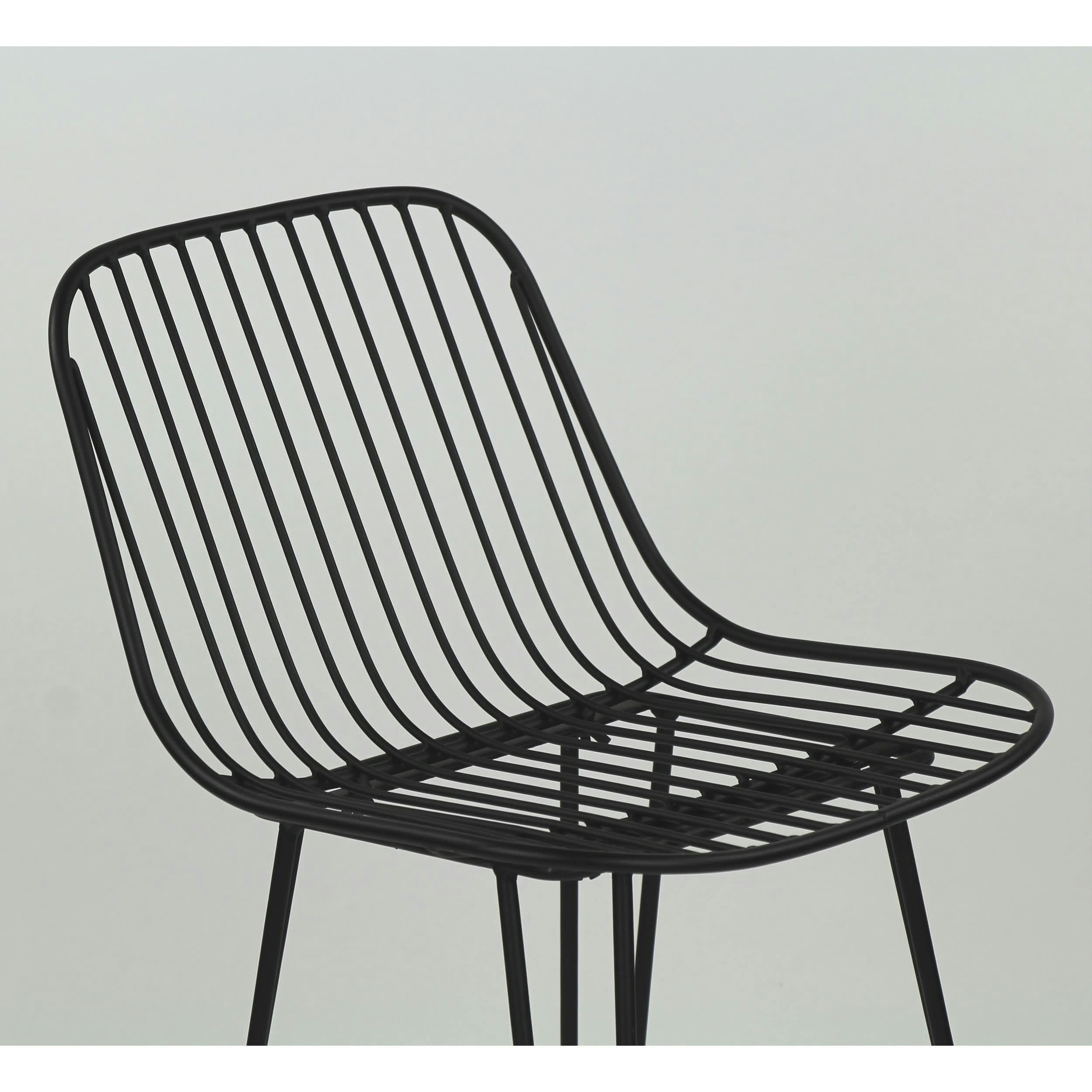 OMBRA - Chaise de bar en métal noir