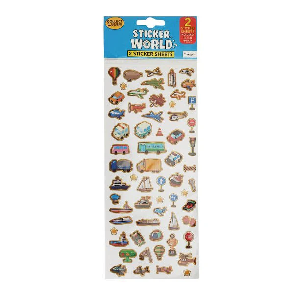 Sticker World Sheets Transport 2 Pack