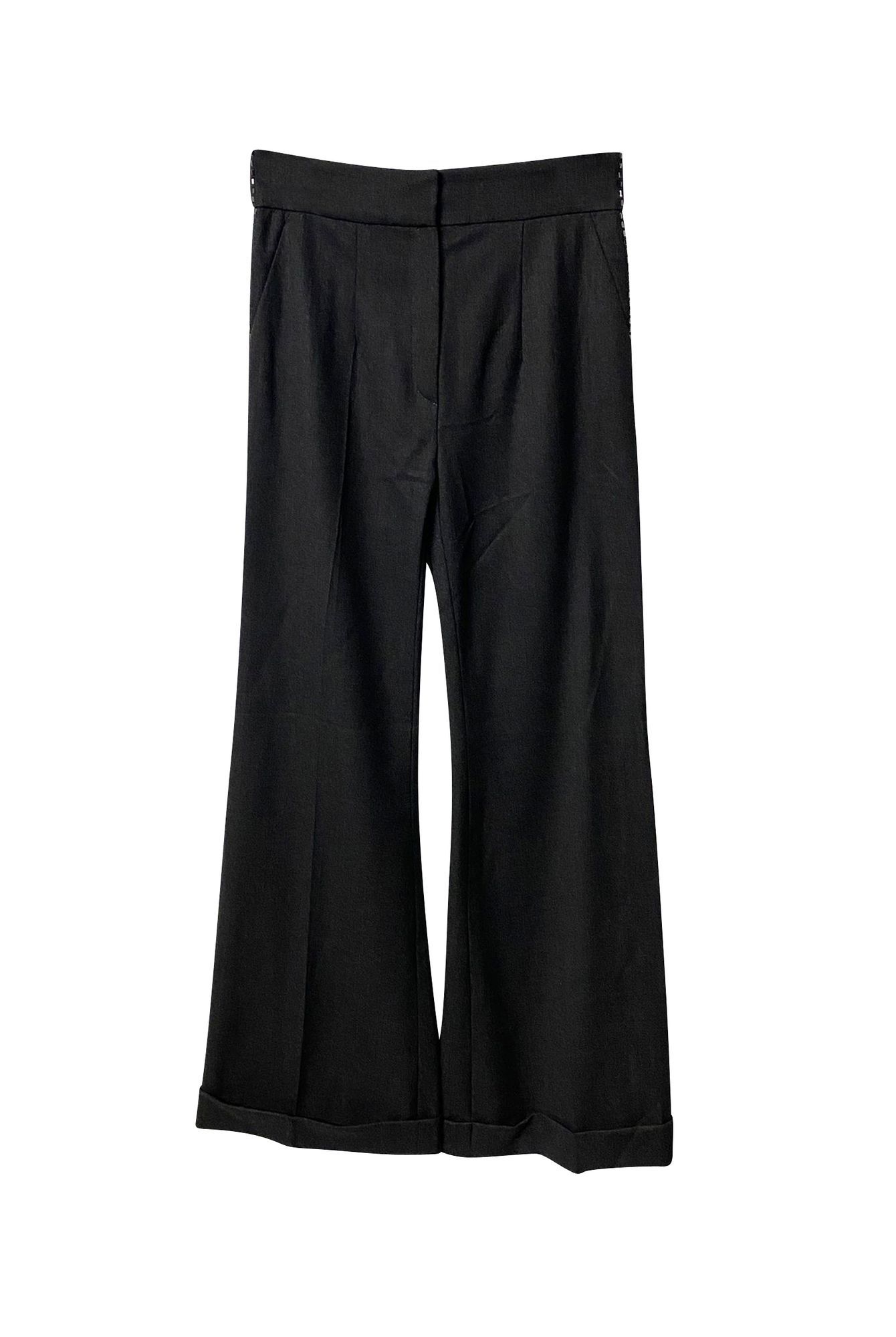 ESCADA Preloved Black Stone Trouser Suit Set in Black Wool