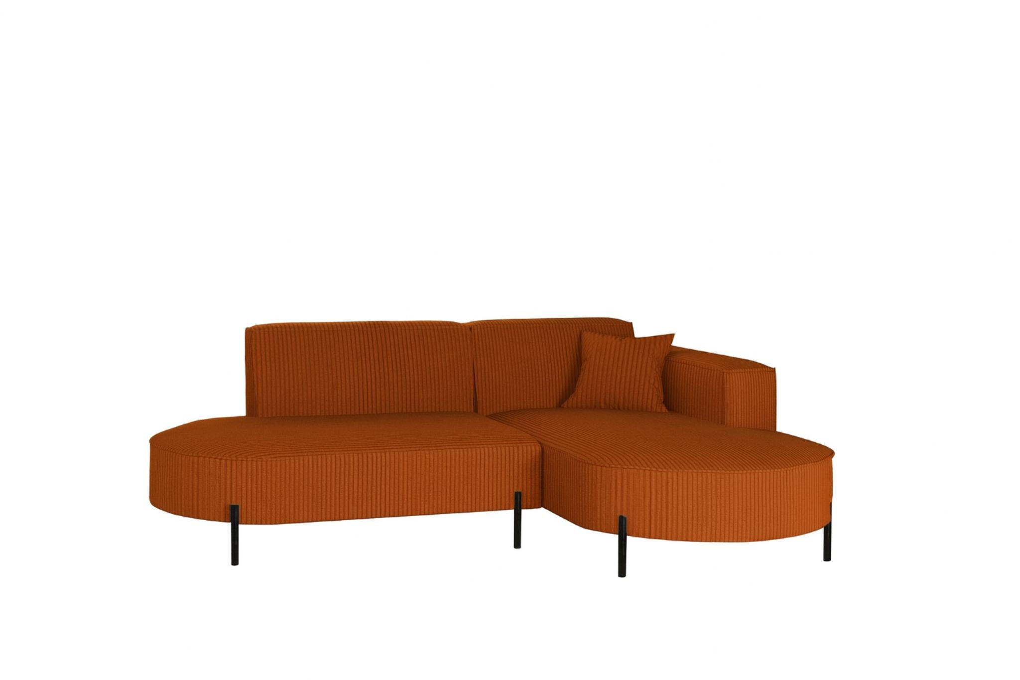 Narożnik, Sofa w kształcie L Modena Rein tkanina Poso Miedziany Prawy