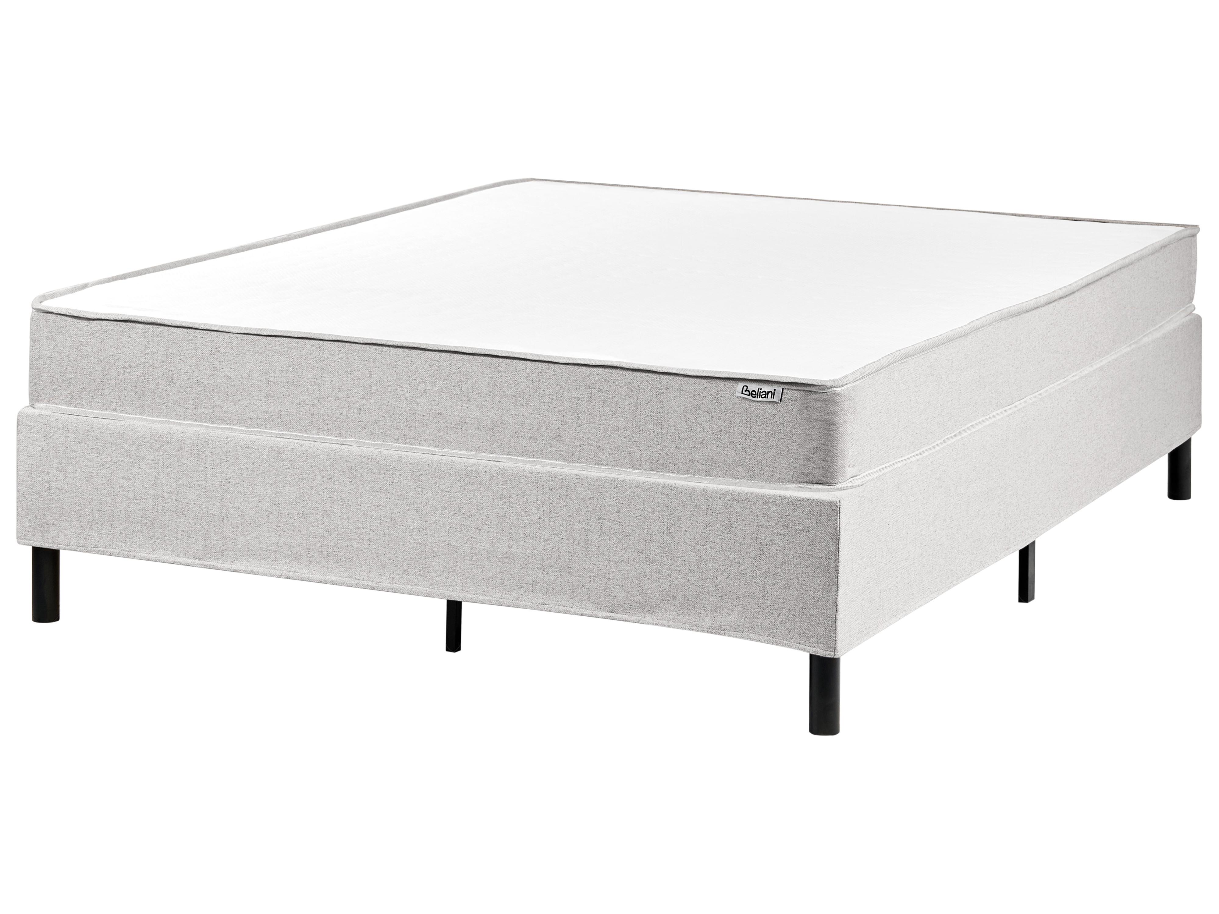Divan Bed without Headboard Fabric COUNTESS 140 x 200 cm (EU Double) Light Grey
